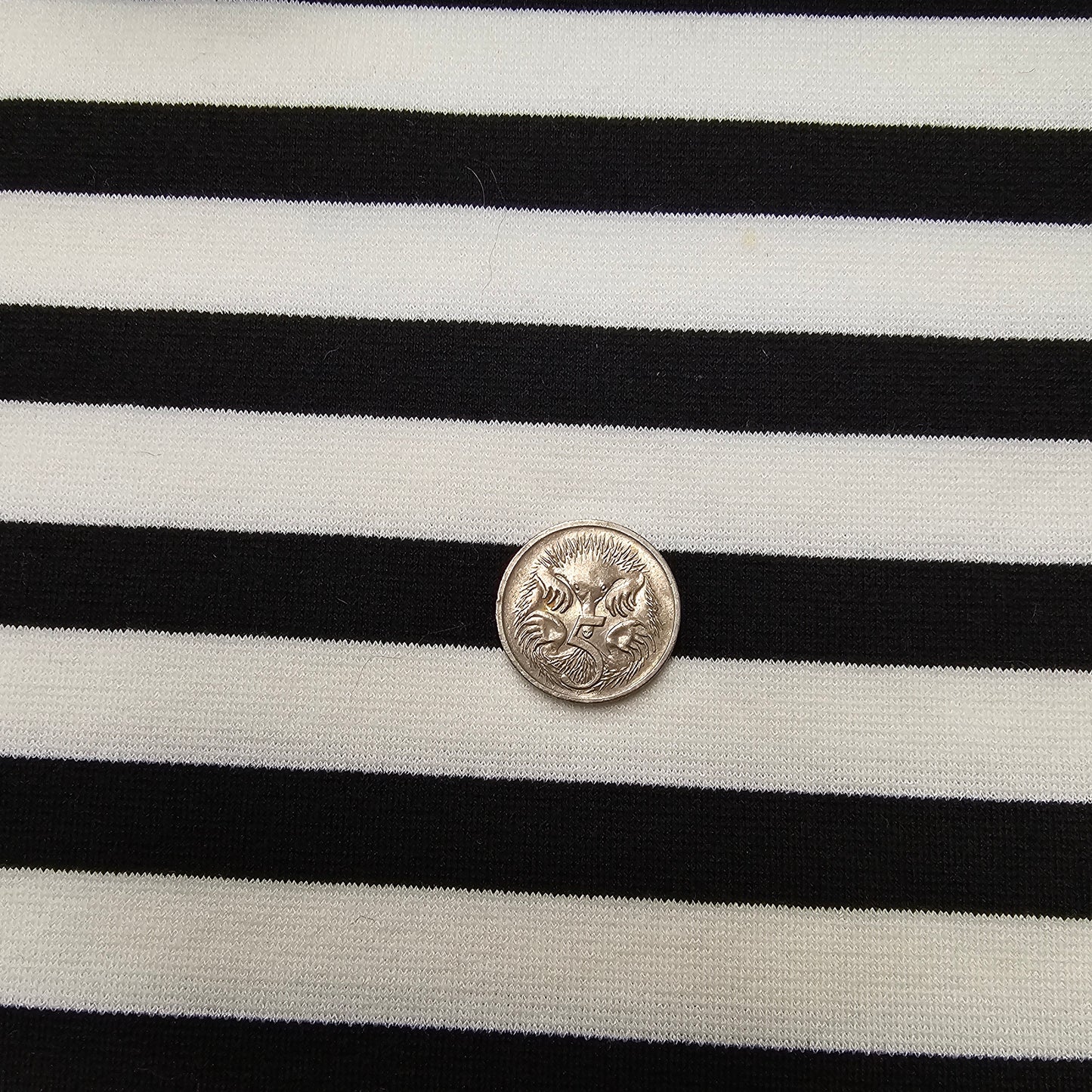 1cm wide Striped ponte - sold by 1/2mtr