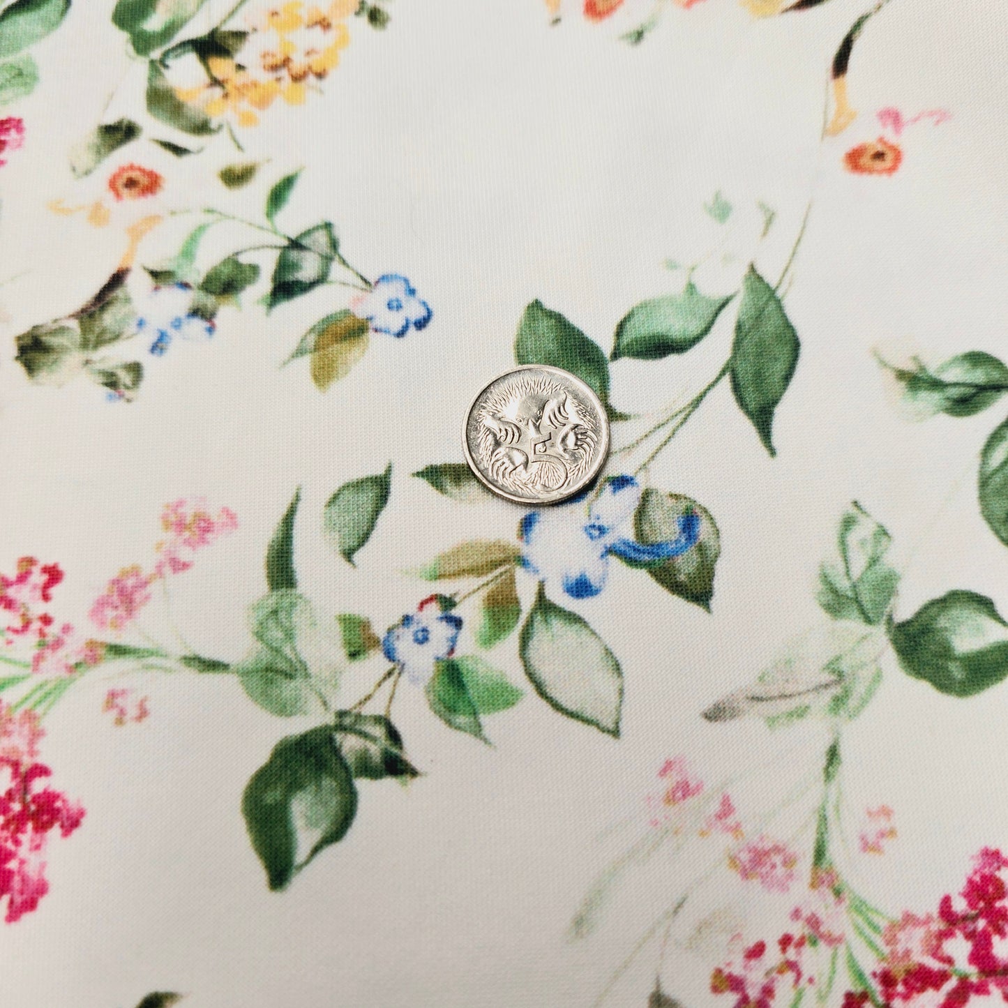 Botanical printed scuba knit -sold by 1/2mtr