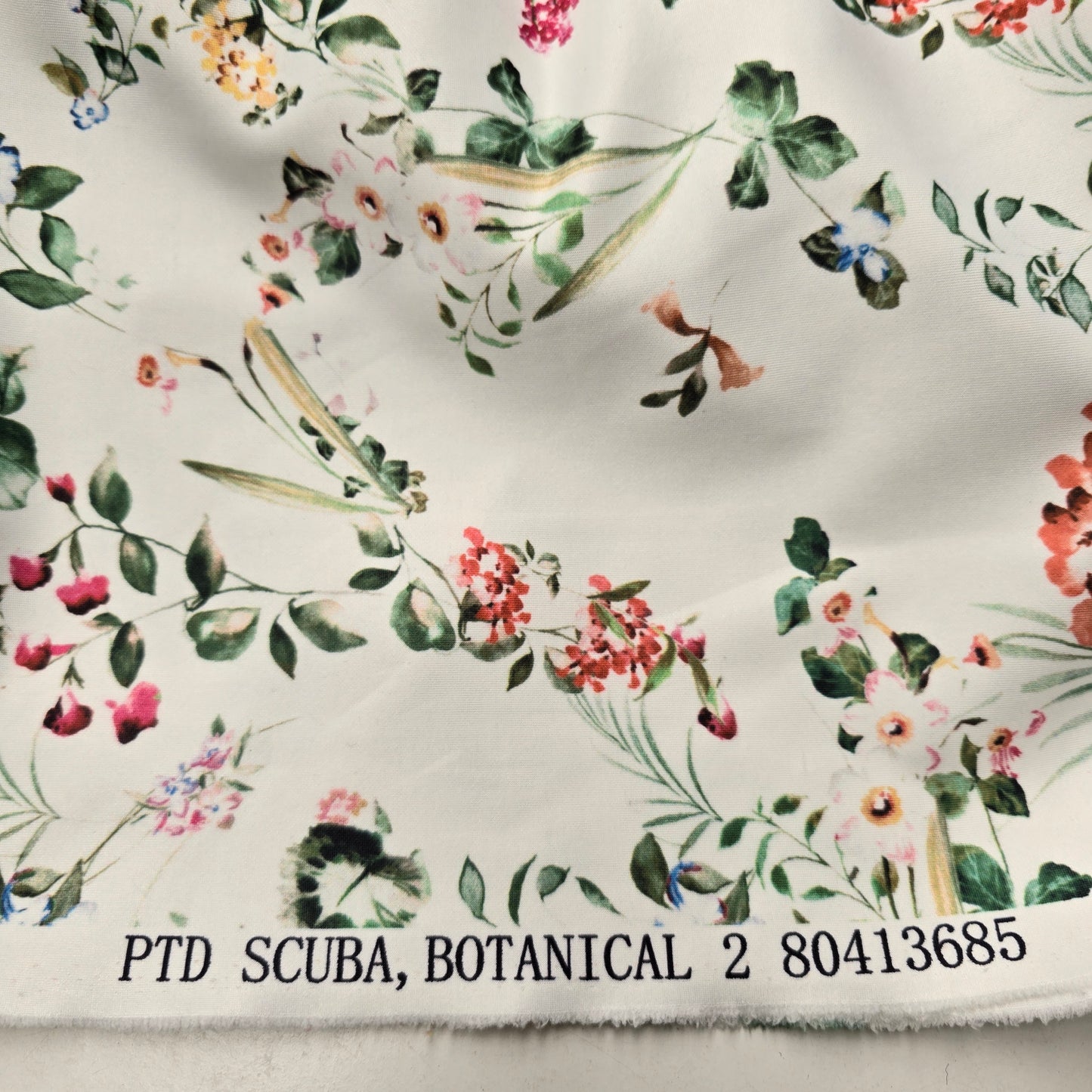 Botanical printed scuba knit -sold by 1/2mtr