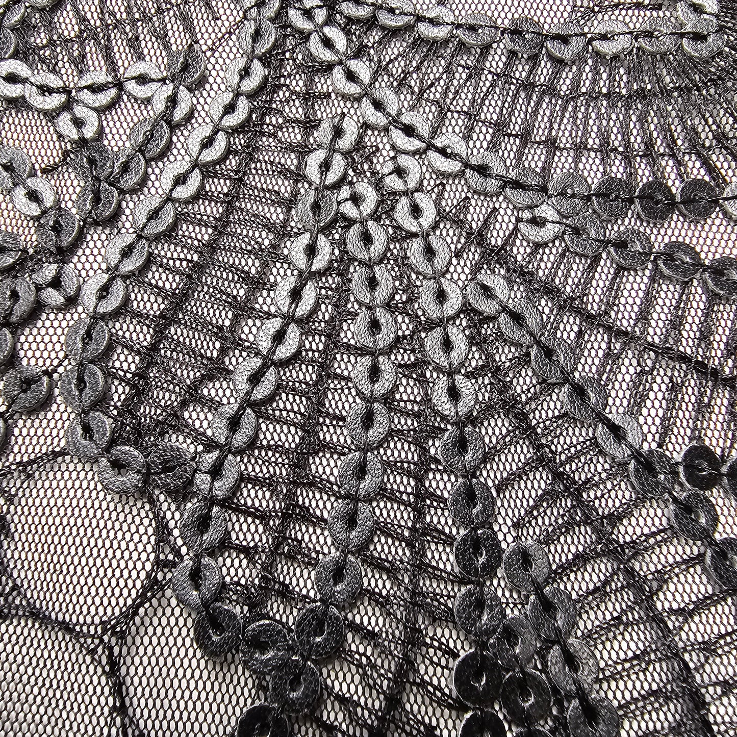Black Sequin mesh -sold by 1/2mtr