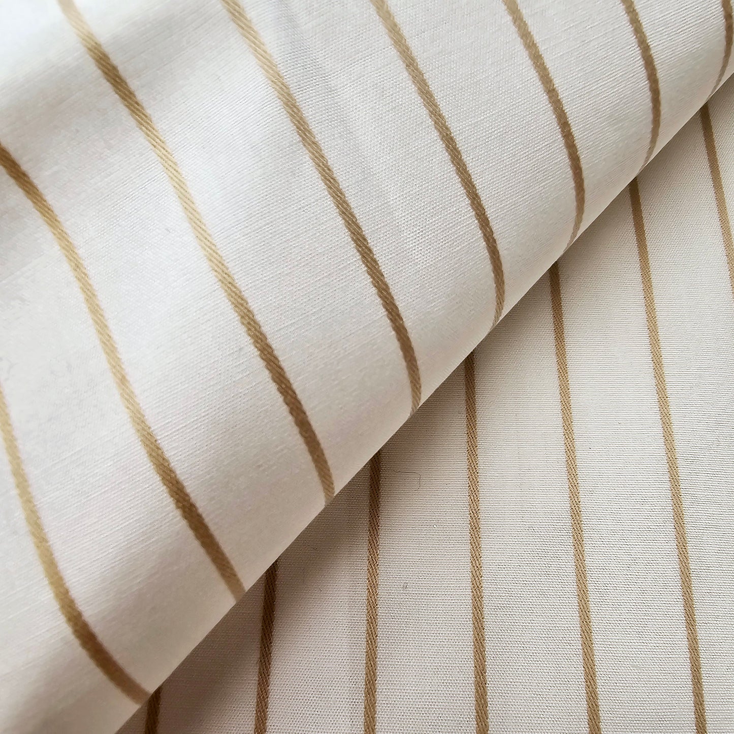 Striped woven cotton fabric - sold by 1/2mtr