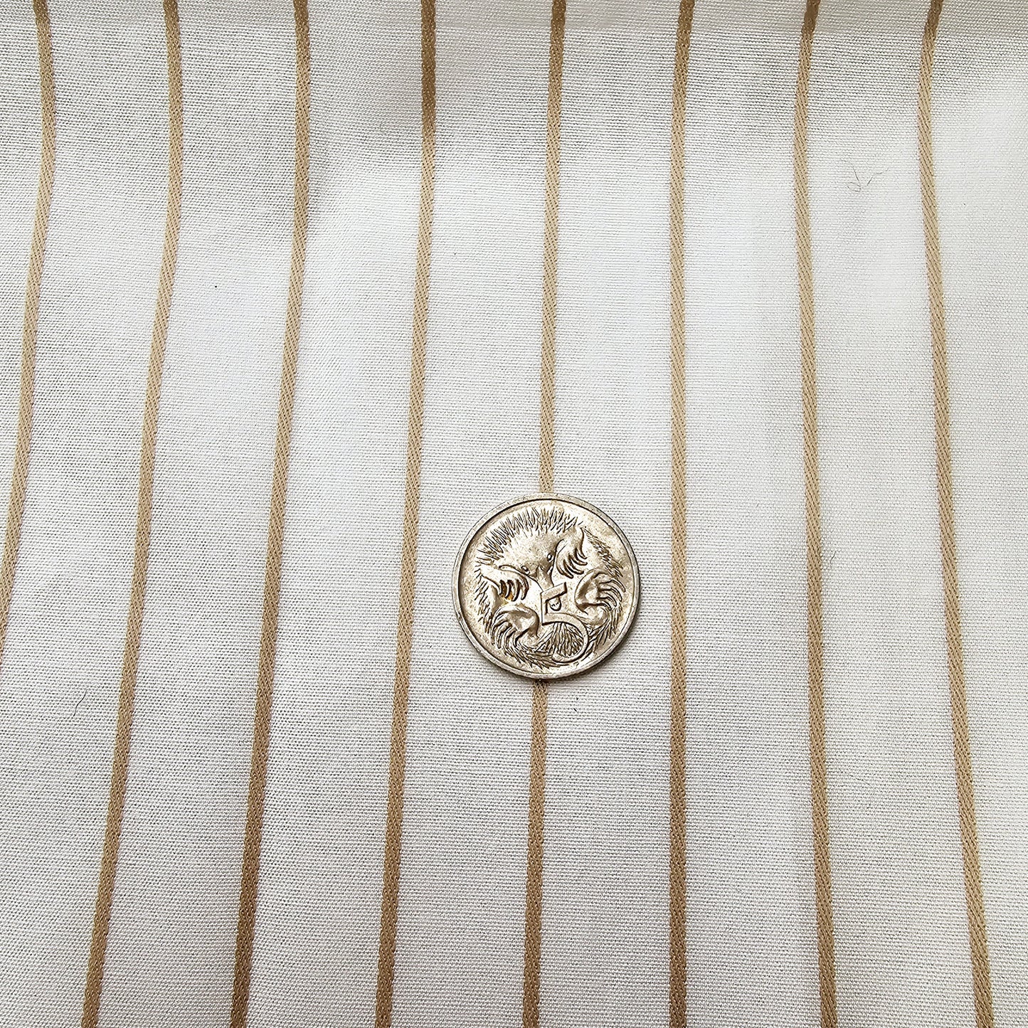 Striped woven cotton fabric - sold by 1/2mtr