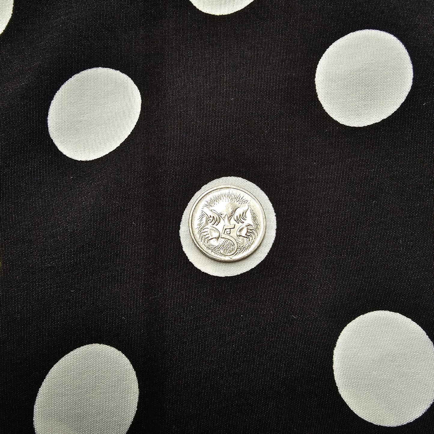 Seldo - polka dot peach skin fabric - sold by 1/2mtr