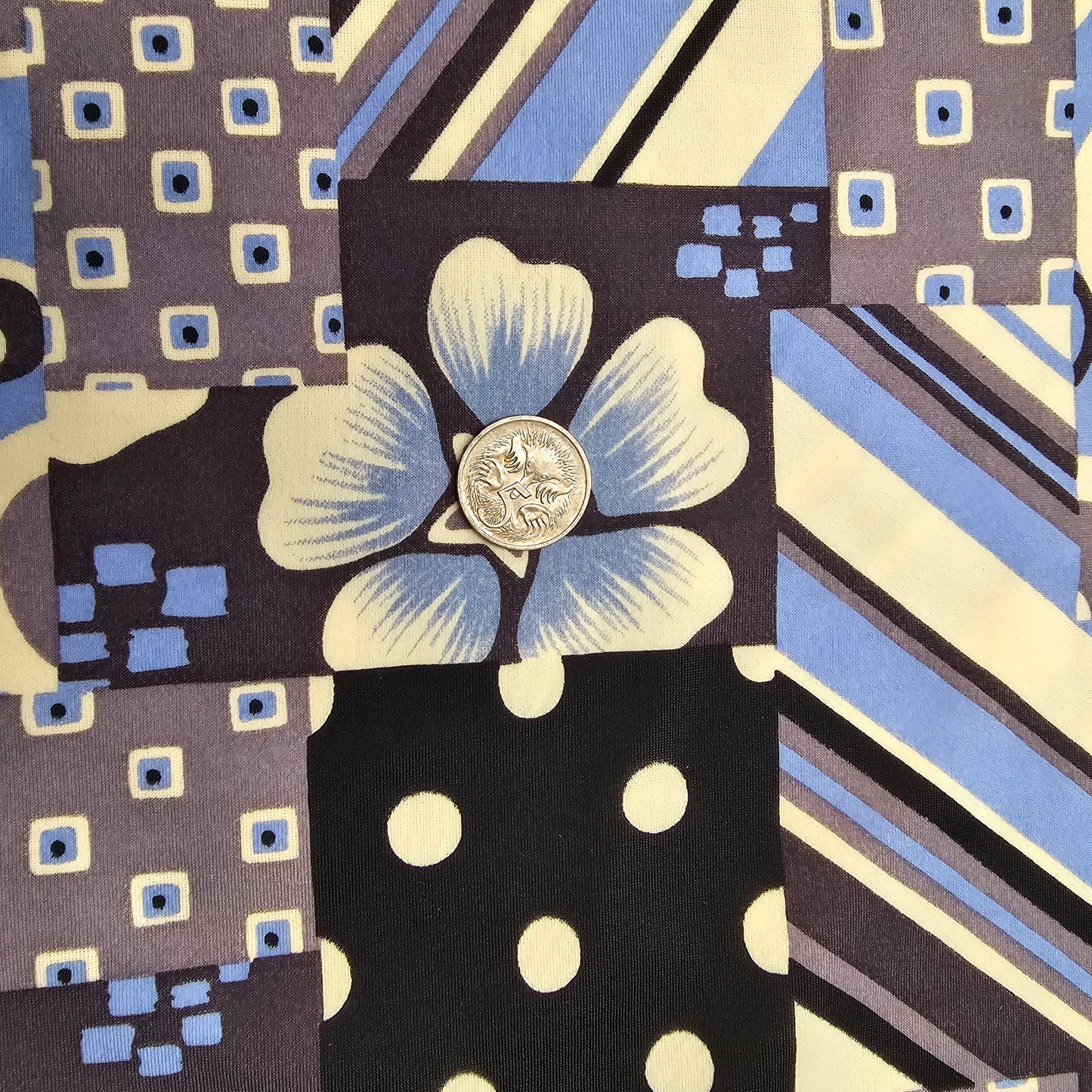Patchwork knit jersey - sold by 1/2mtr