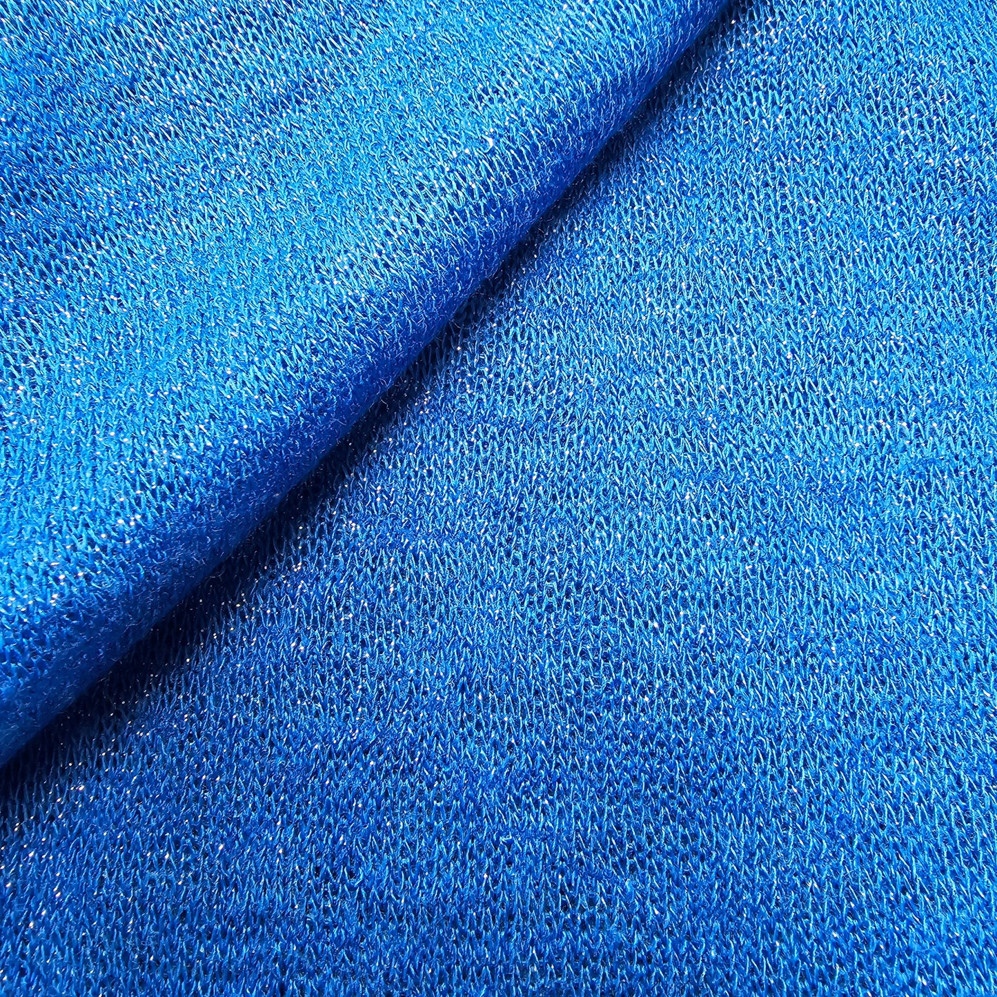 Royal blue - shimmer knit - sold by 2.50mtrs