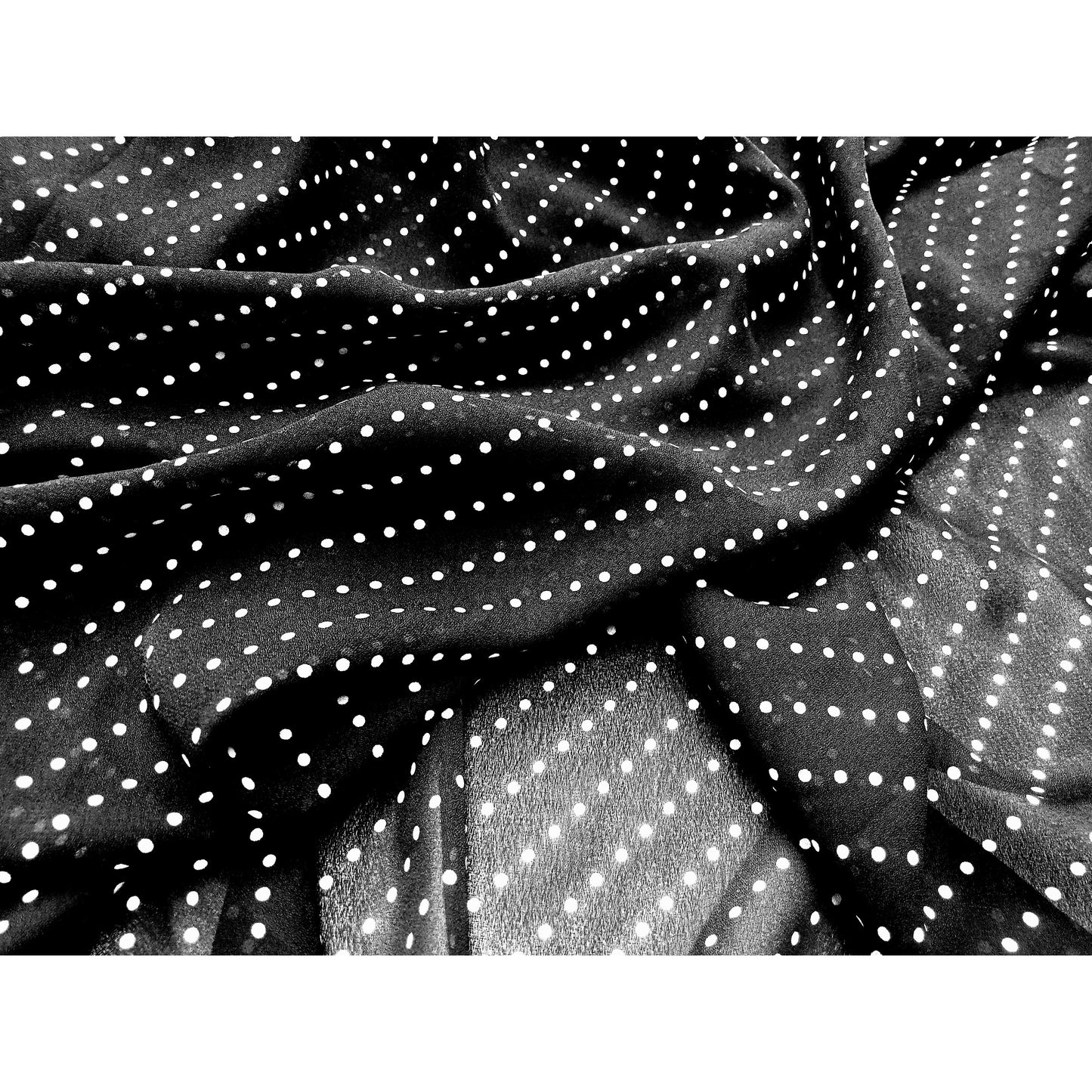 Diagonal Polka dot chiffon - 2.20mtrs