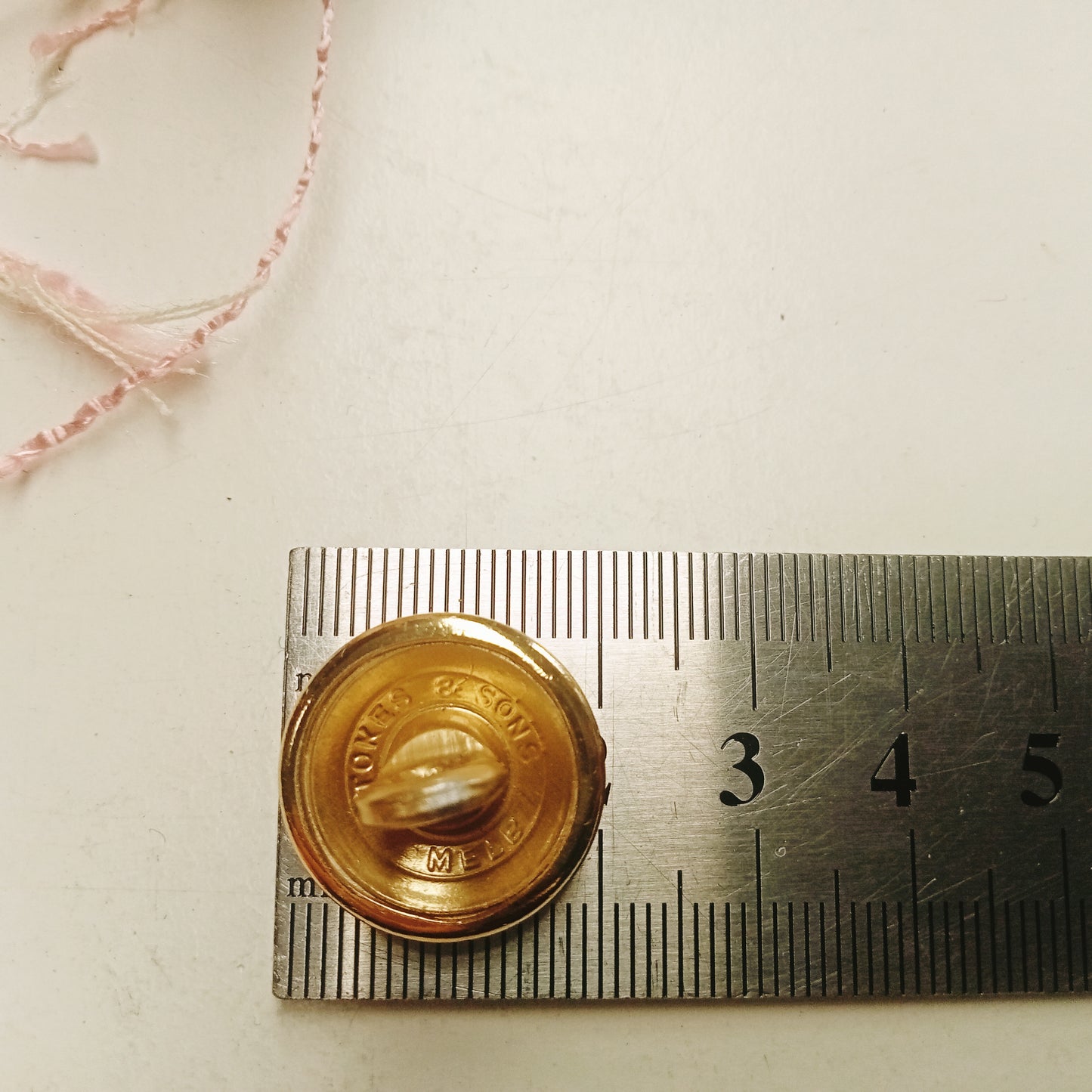 Gold shank metal buttons - 2