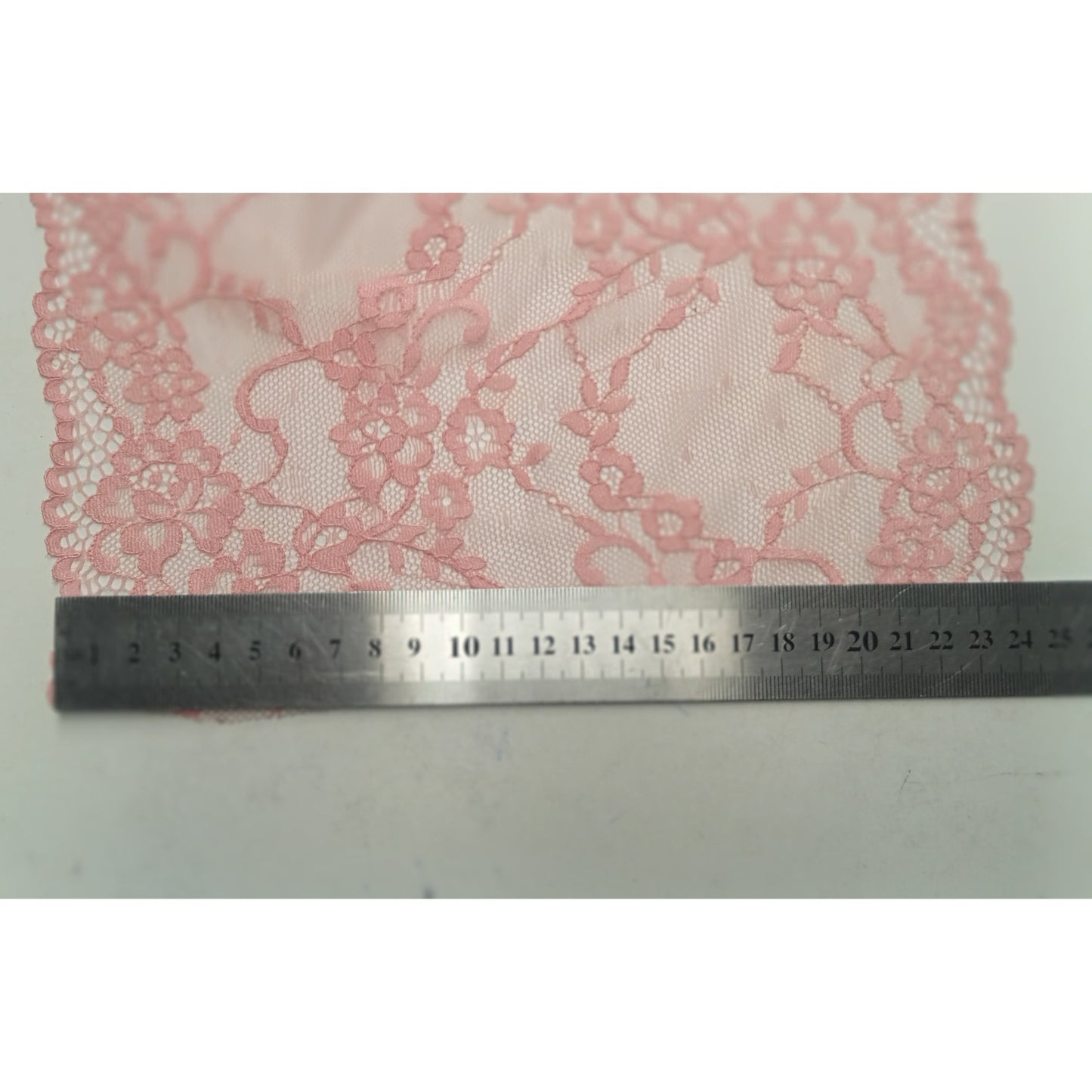 Scalloped edge stretch lace- sold by 1/2mtr