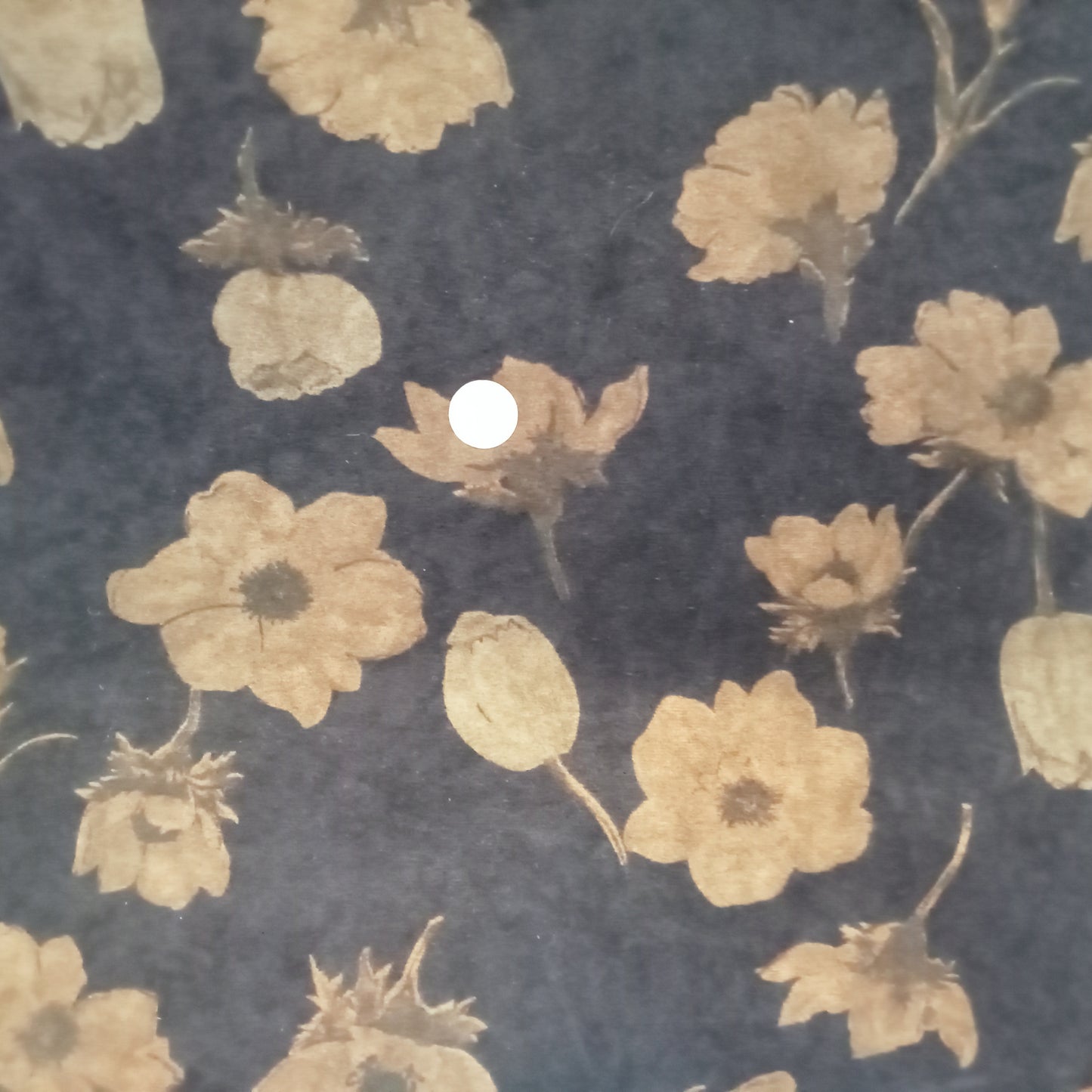 Floral printed faux suede fabric - 2mtrs