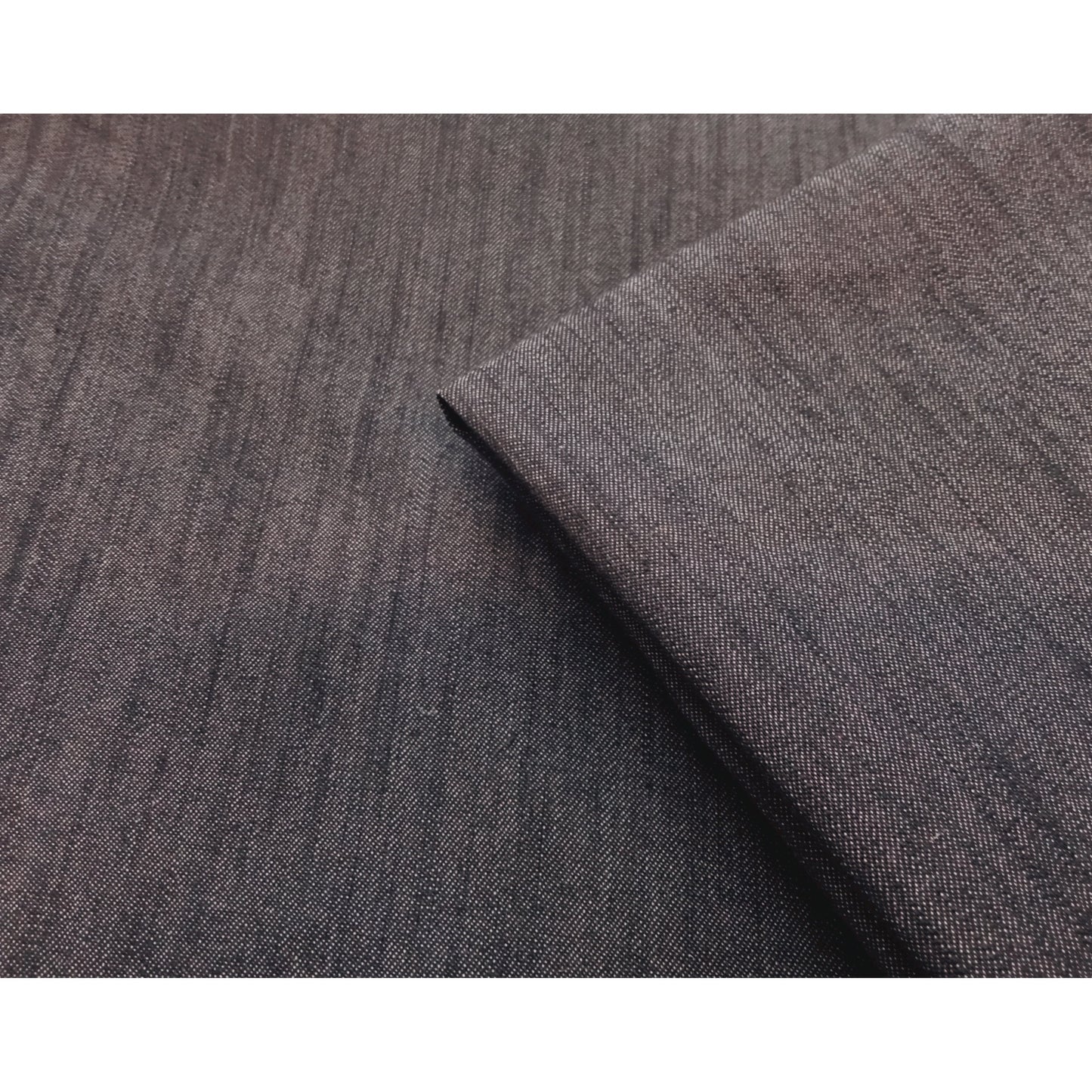 Smokey grey stretch denim fabric - sold by 1/2mtr