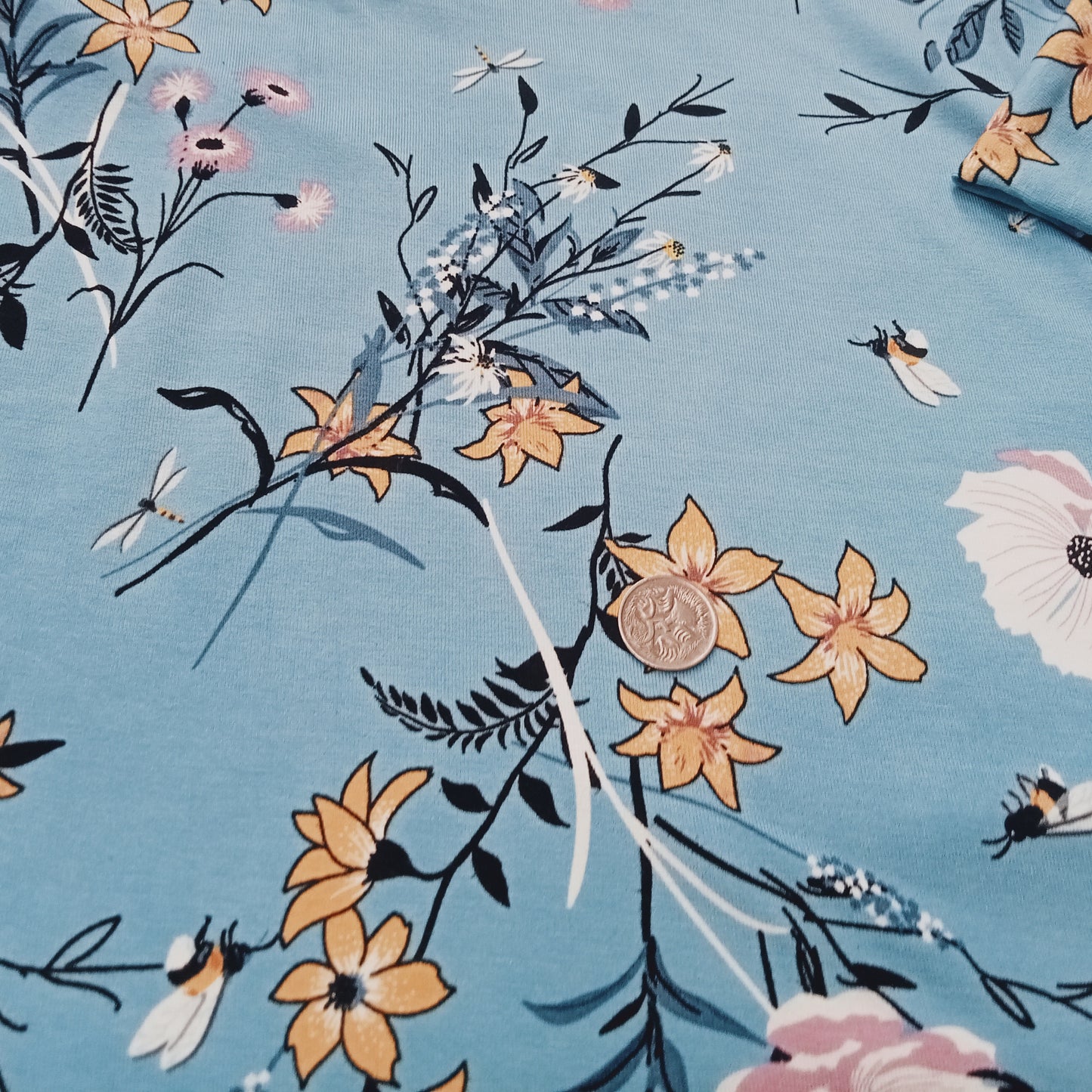 Floral design rayon jersey 1.15mtrs