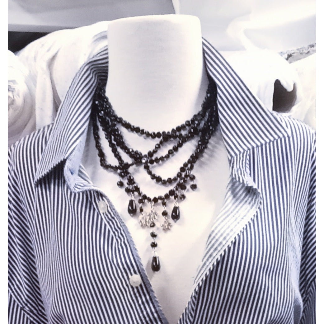 Multi strands necklace black