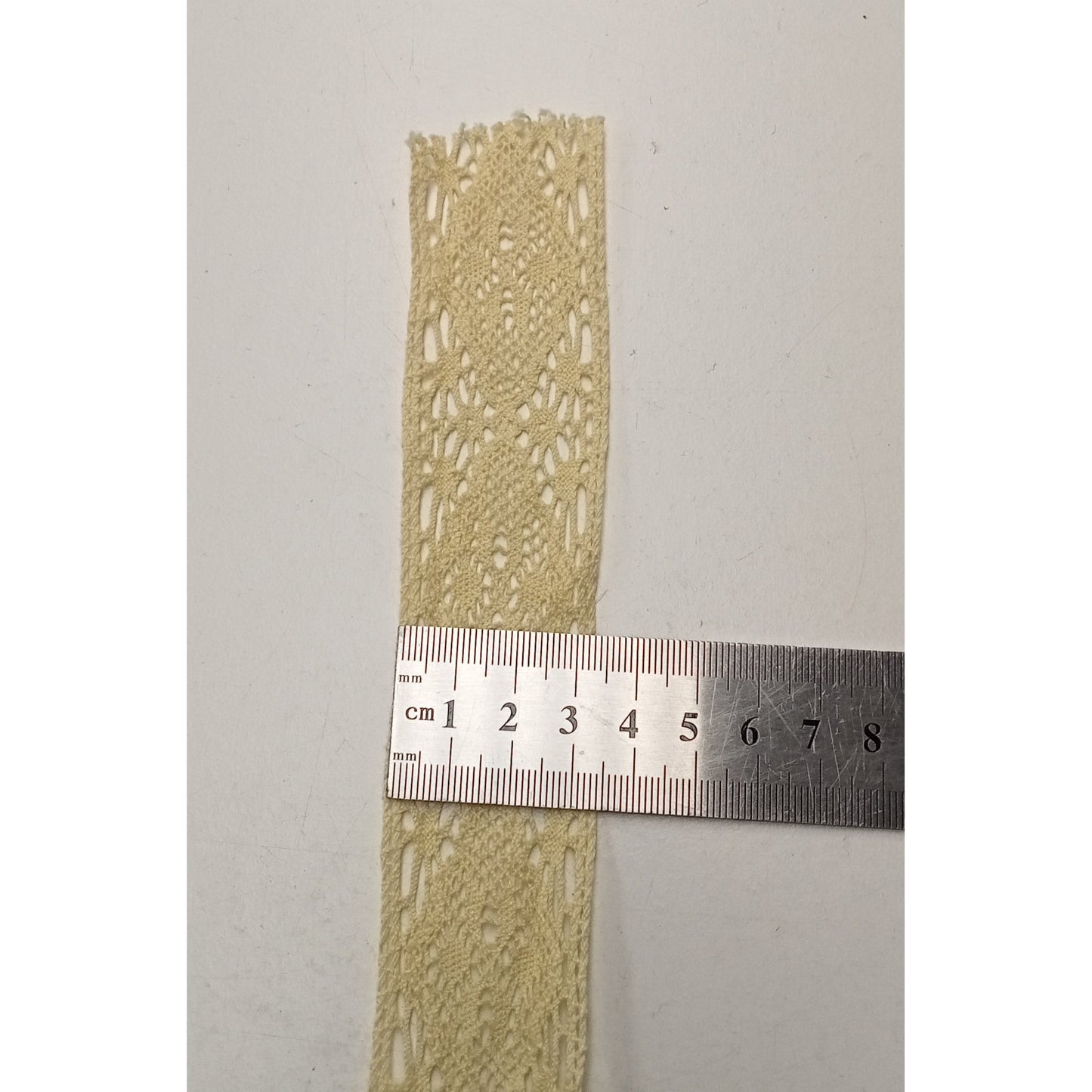 cotton lace trim lemon - sold by 1/2mtr
