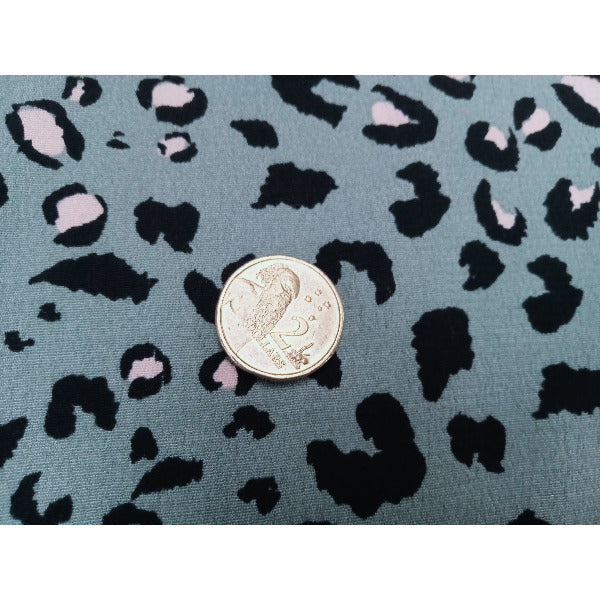Lizzy - cheetah printed crepe fabric - sold by 1/2mtr