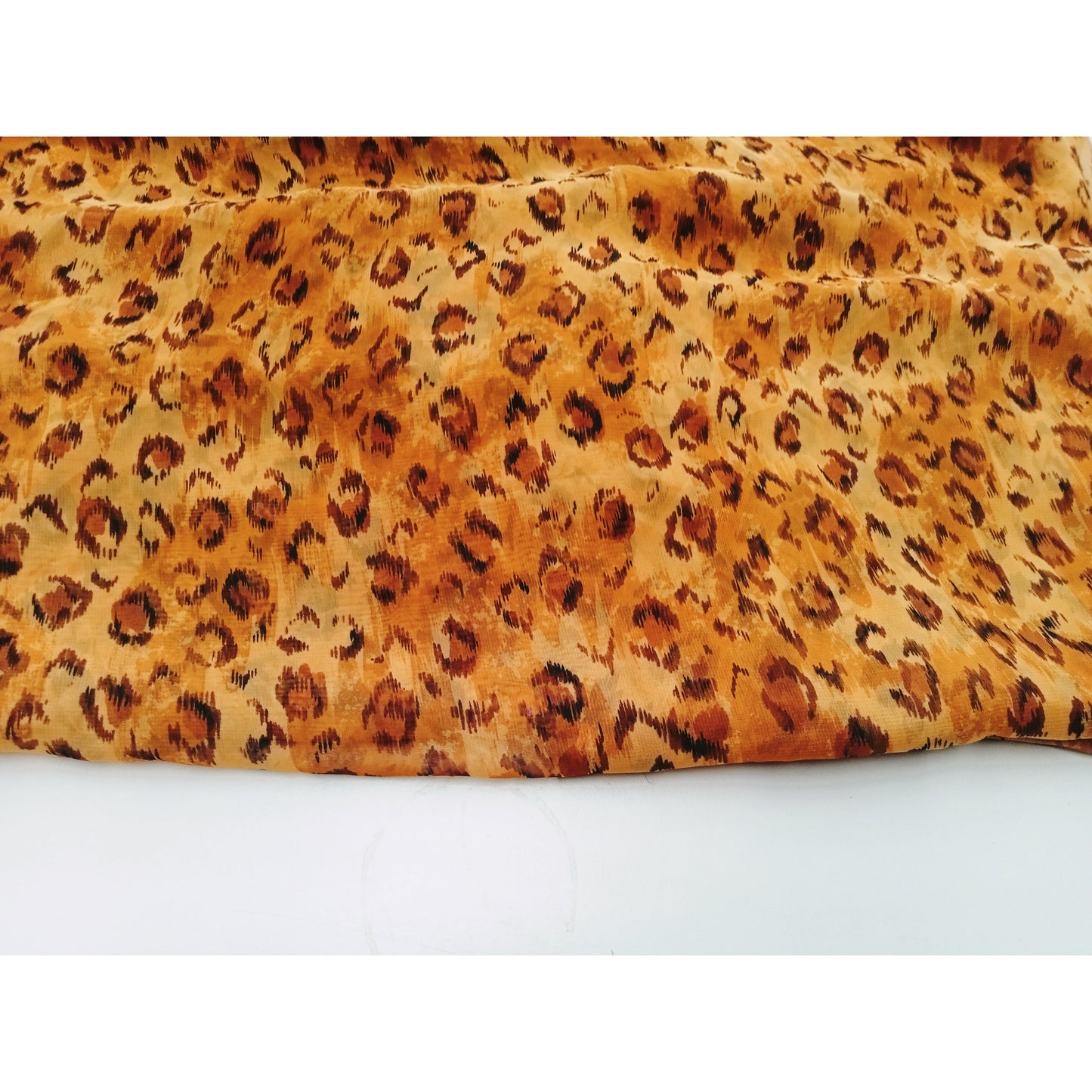 Lara - cheetah printed chiffon - sold by 1/2mtr