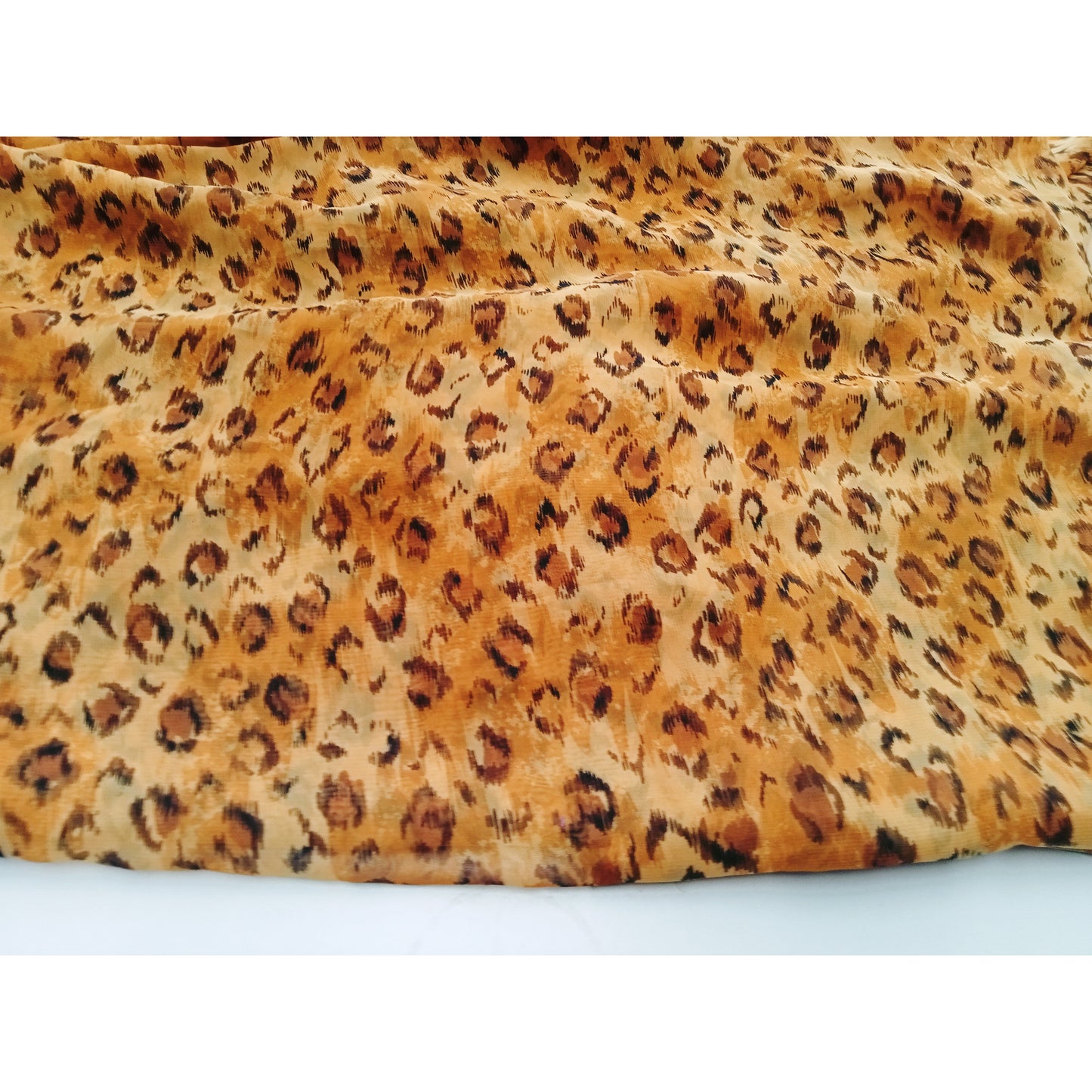 Lara - cheetah printed chiffon - sold by 1/2mtr
