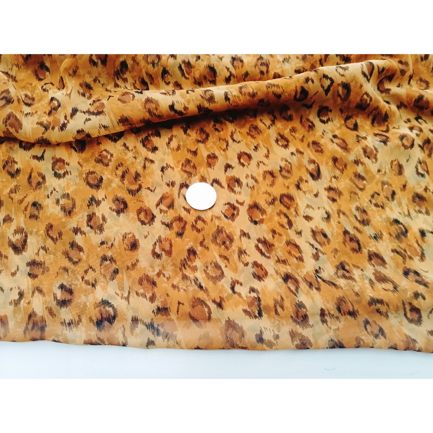 Lara - cheetah printed chiffon - sold by 1/2mtr