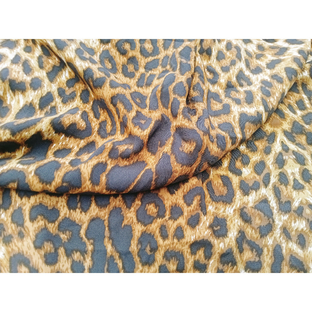 Cheetah printed faille fabric - 2.00mtrs