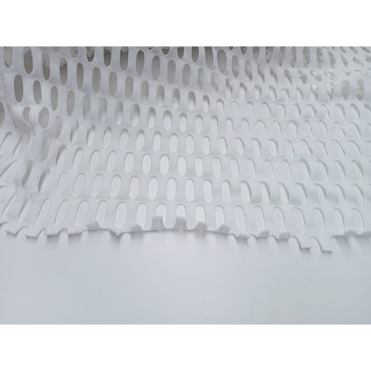 Laser cut stretch fabric -white sold by 1/2mtr