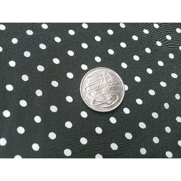 Polka dot woven satin fabric - sold by 1/2mtr