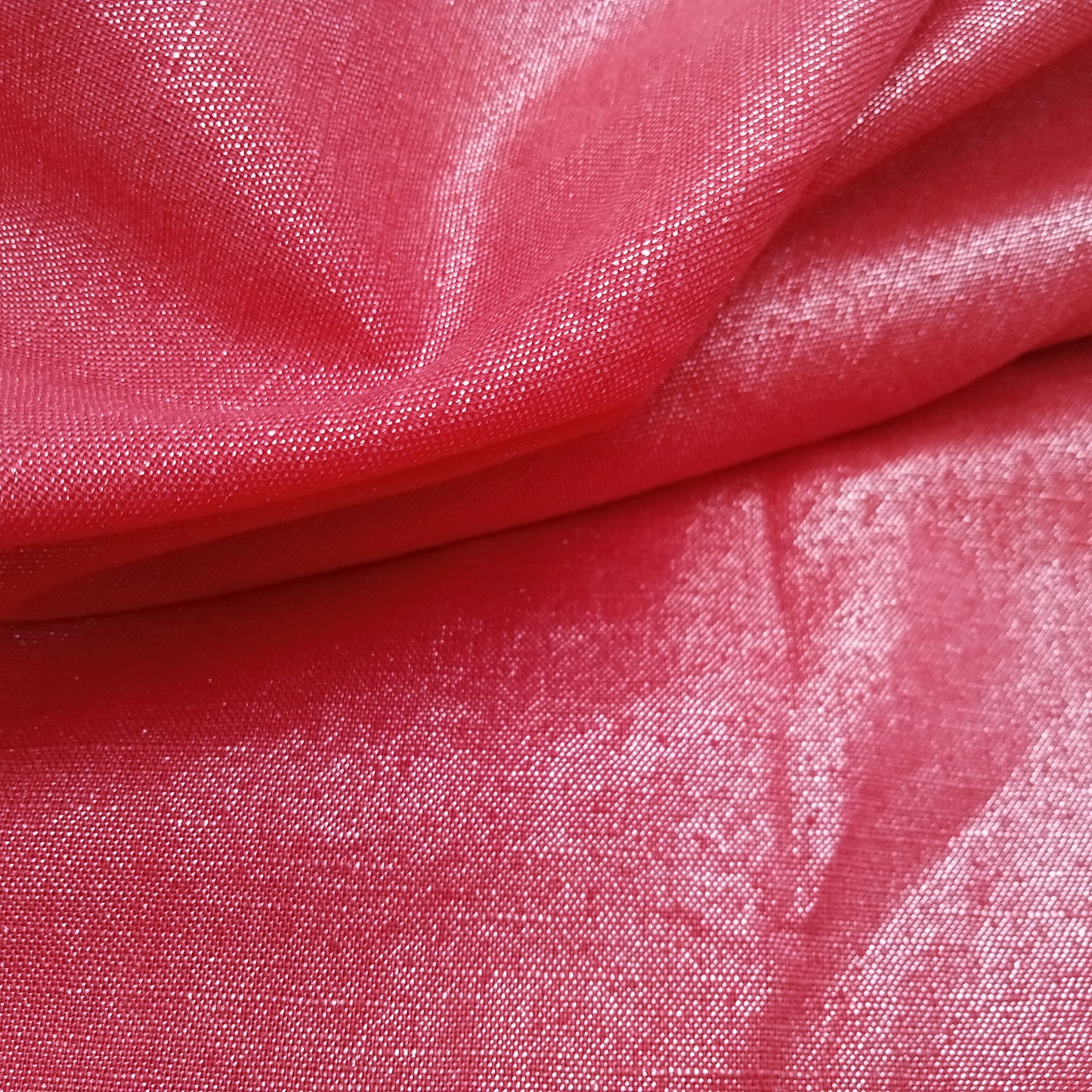 Indi red - woven cotton/linen fabric - sold by 1/2mtr