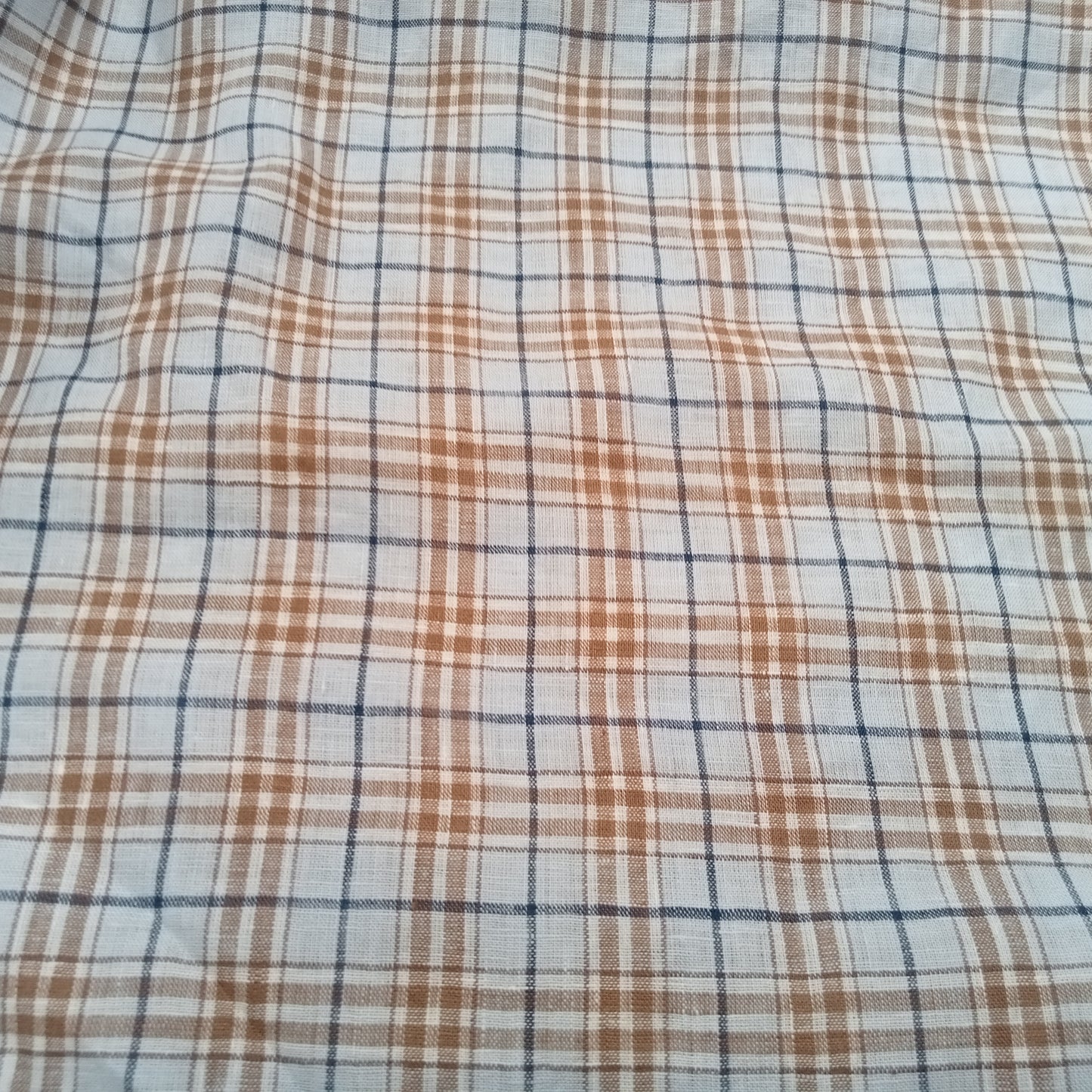 Yarn dyed check linen - sold by 1/2mtr