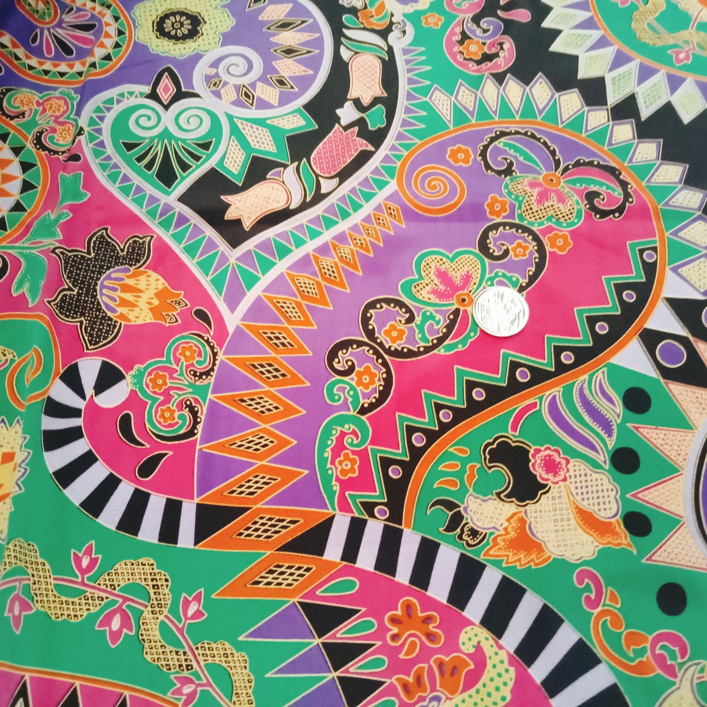 Spellbound satin fabric - sold by 1/2mtr