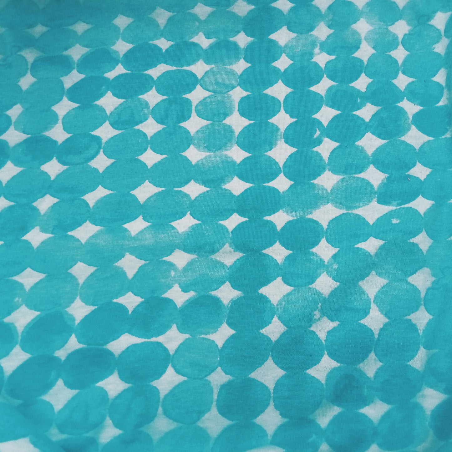 Water color polka dot interlock knit - sold by 1/2mtr
