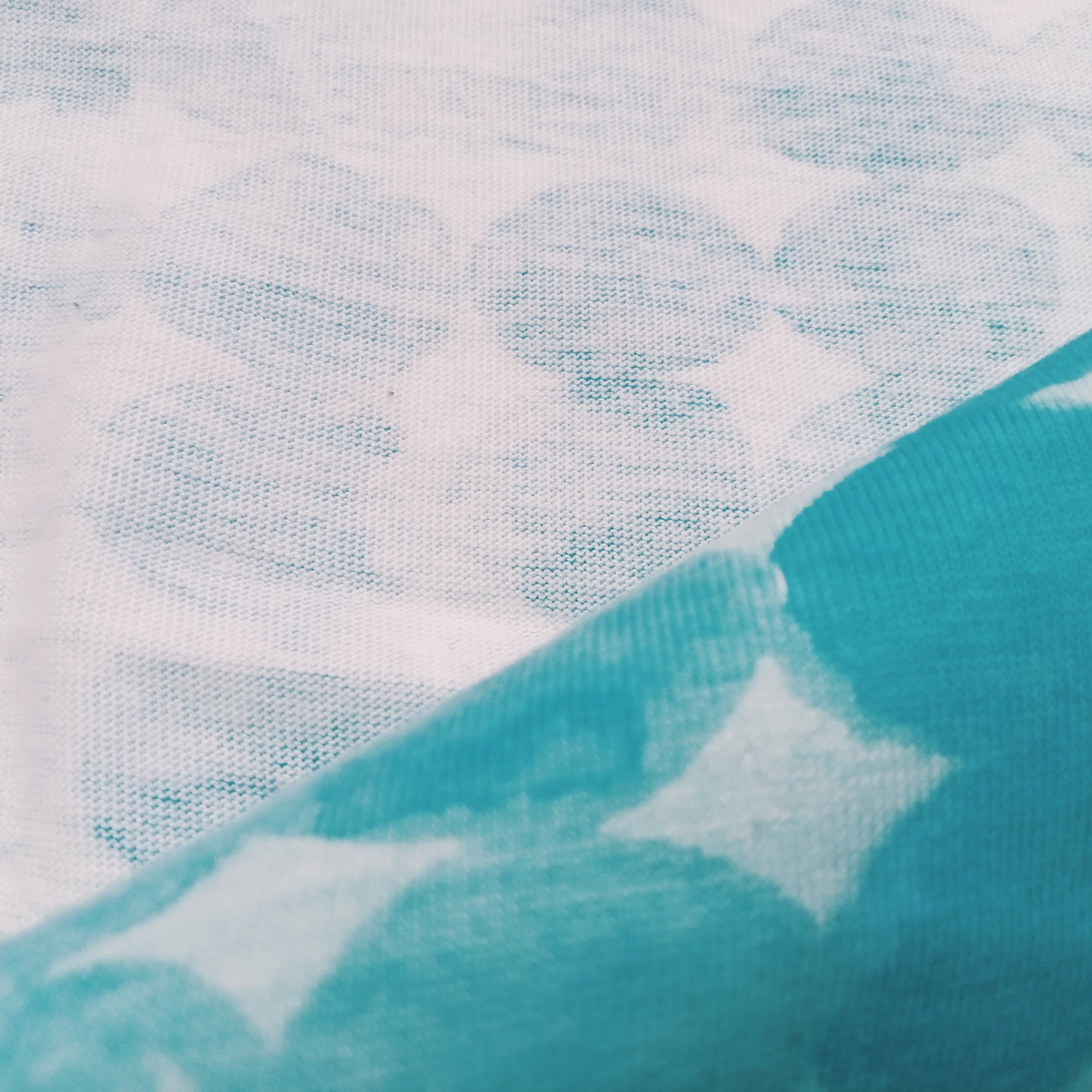 Water color polka dot interlock knit - sold by 1/2mtr