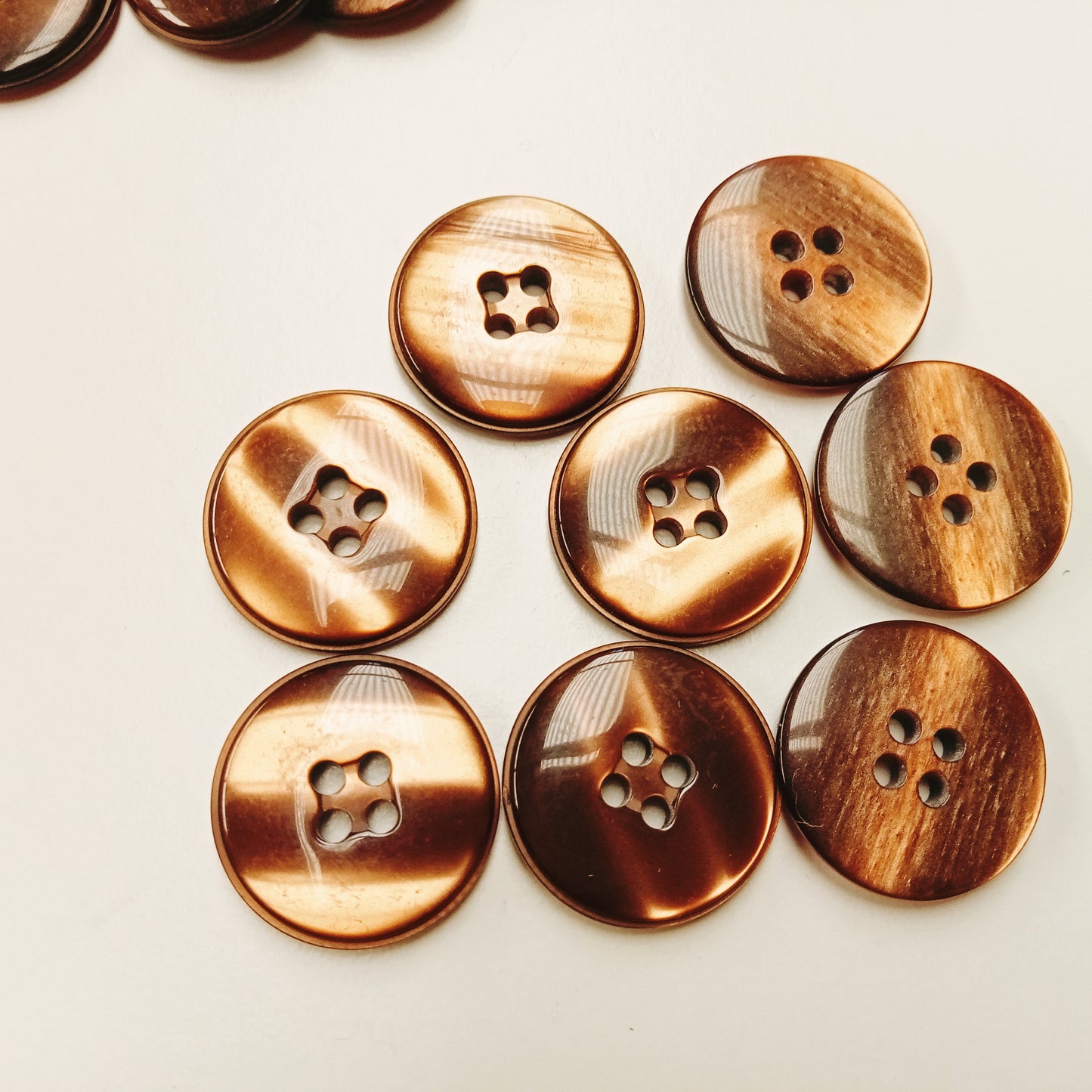Bronze brown 4 hole button