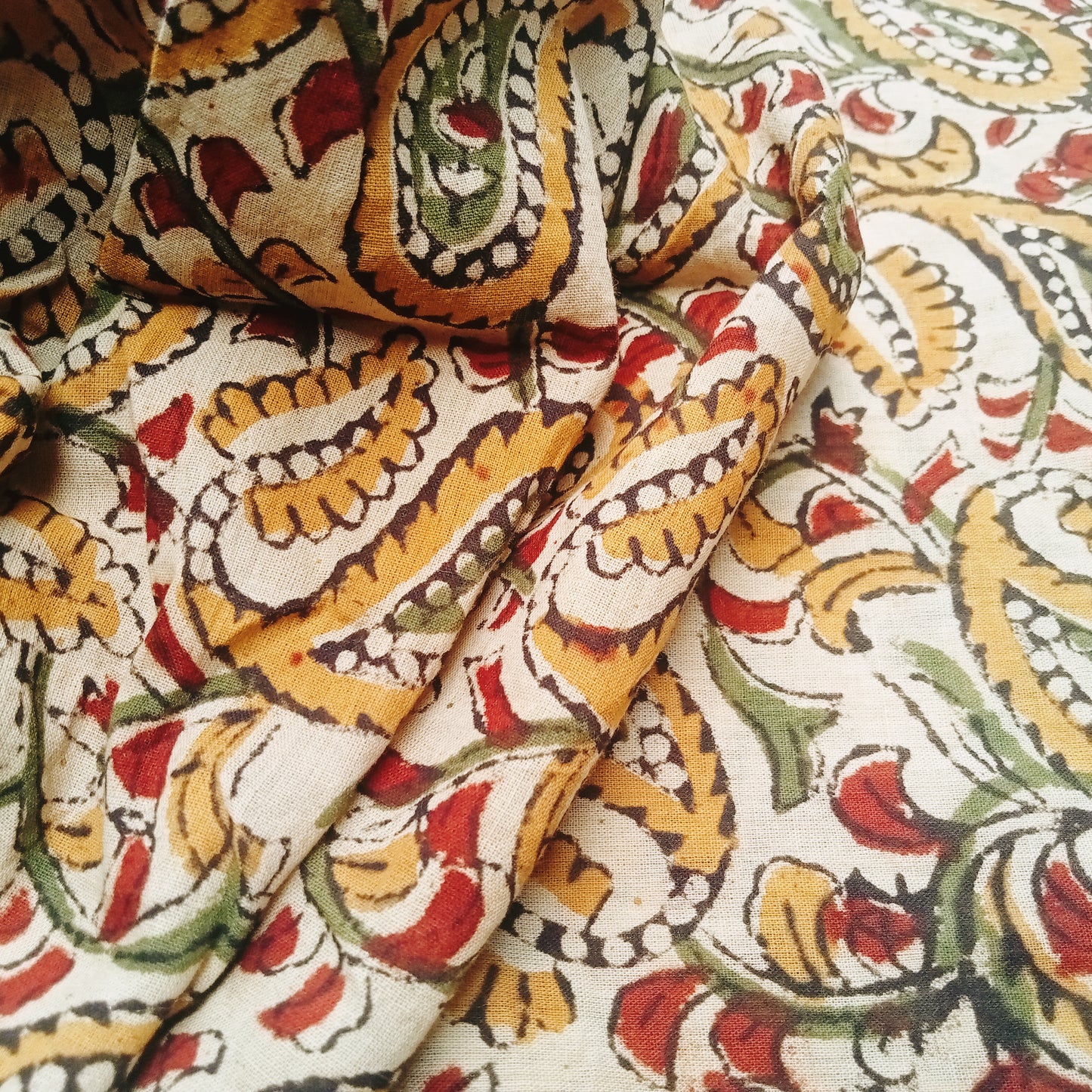 Indian cotton paisley design -sold by 1/2mtr