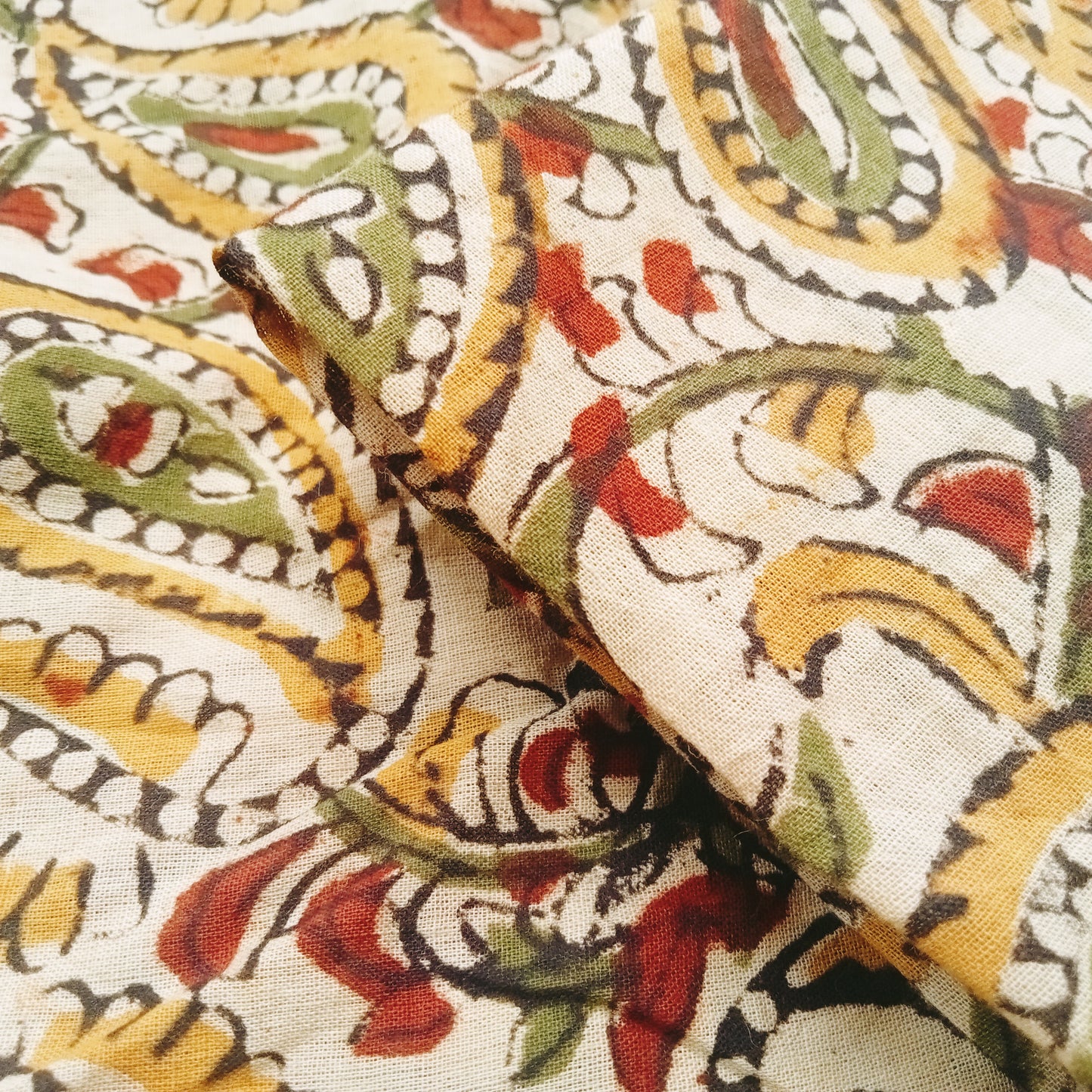 Indian cotton paisley design -sold by 1/2mtr