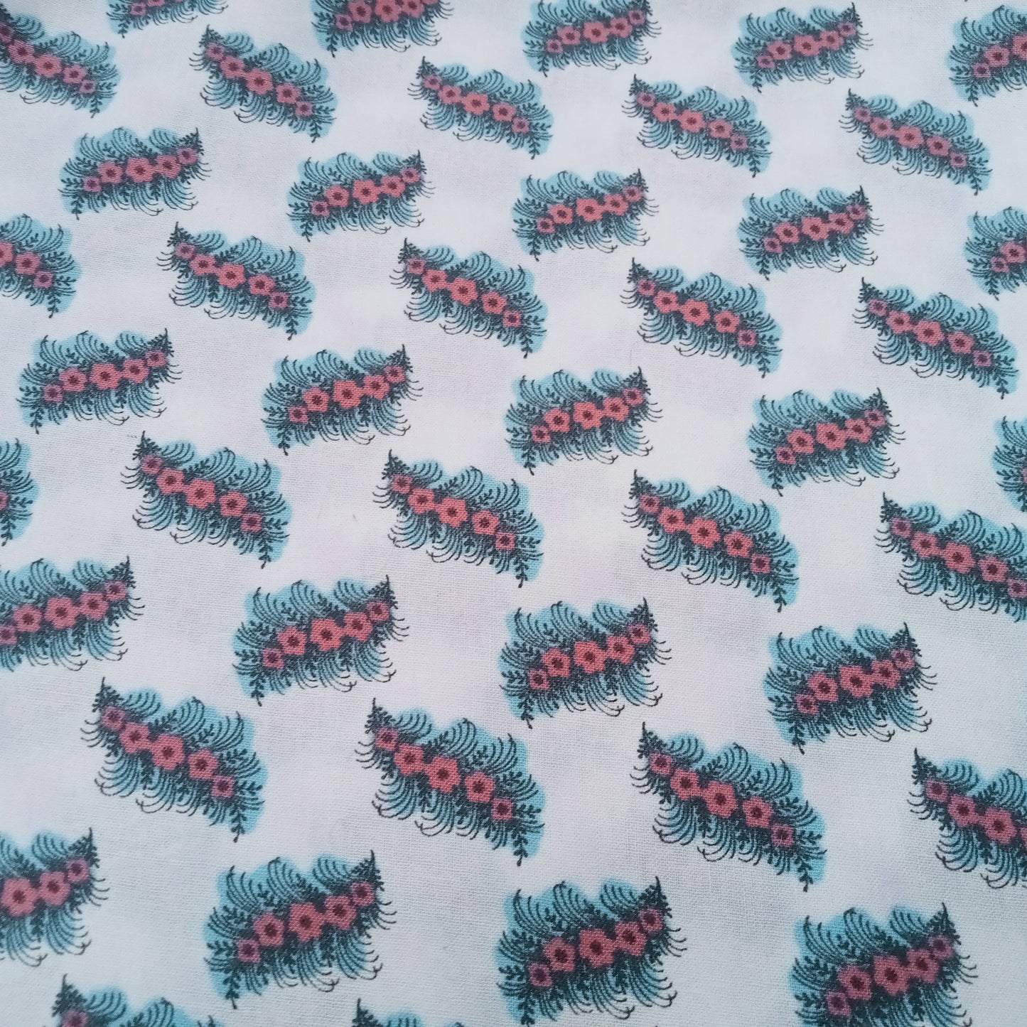 Branch - floral printed woven cotton - sold 1/2mtr