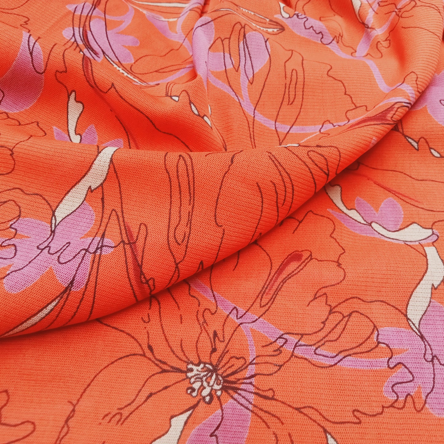 Stretch mesh floral design - 1.45mtrs