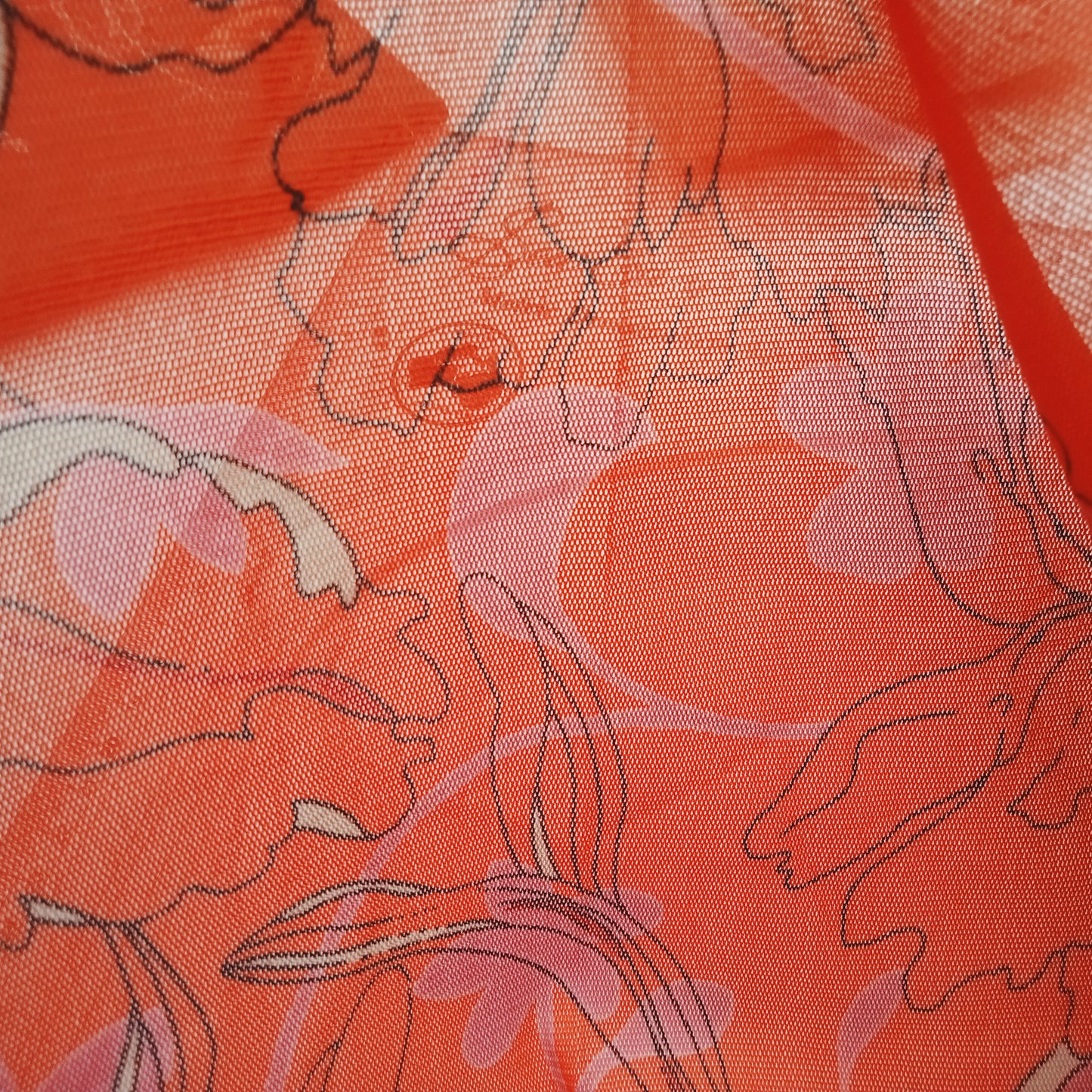 Stretch mesh floral design - 1.45mtrs