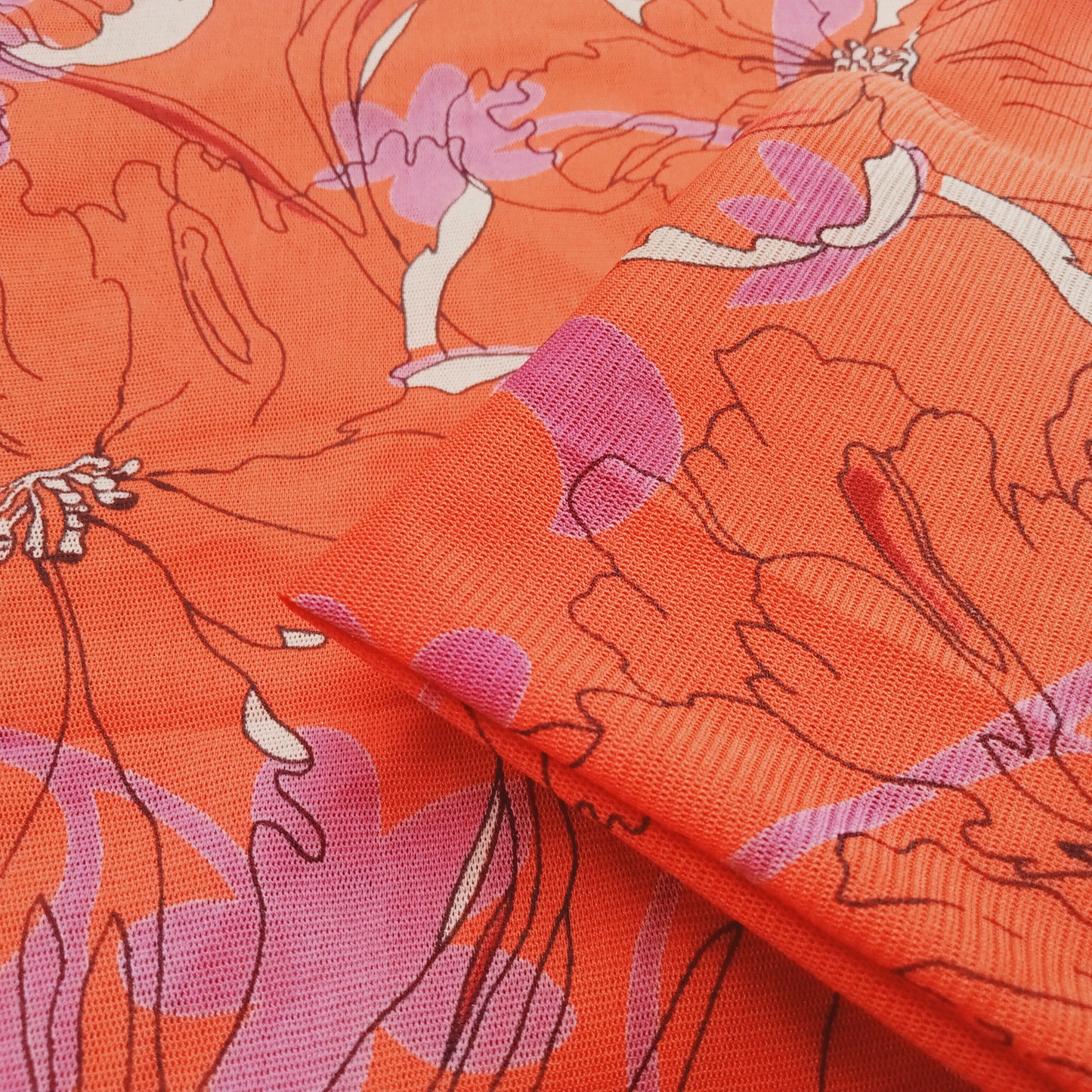 Stretch mesh floral design - 1.45mtrs