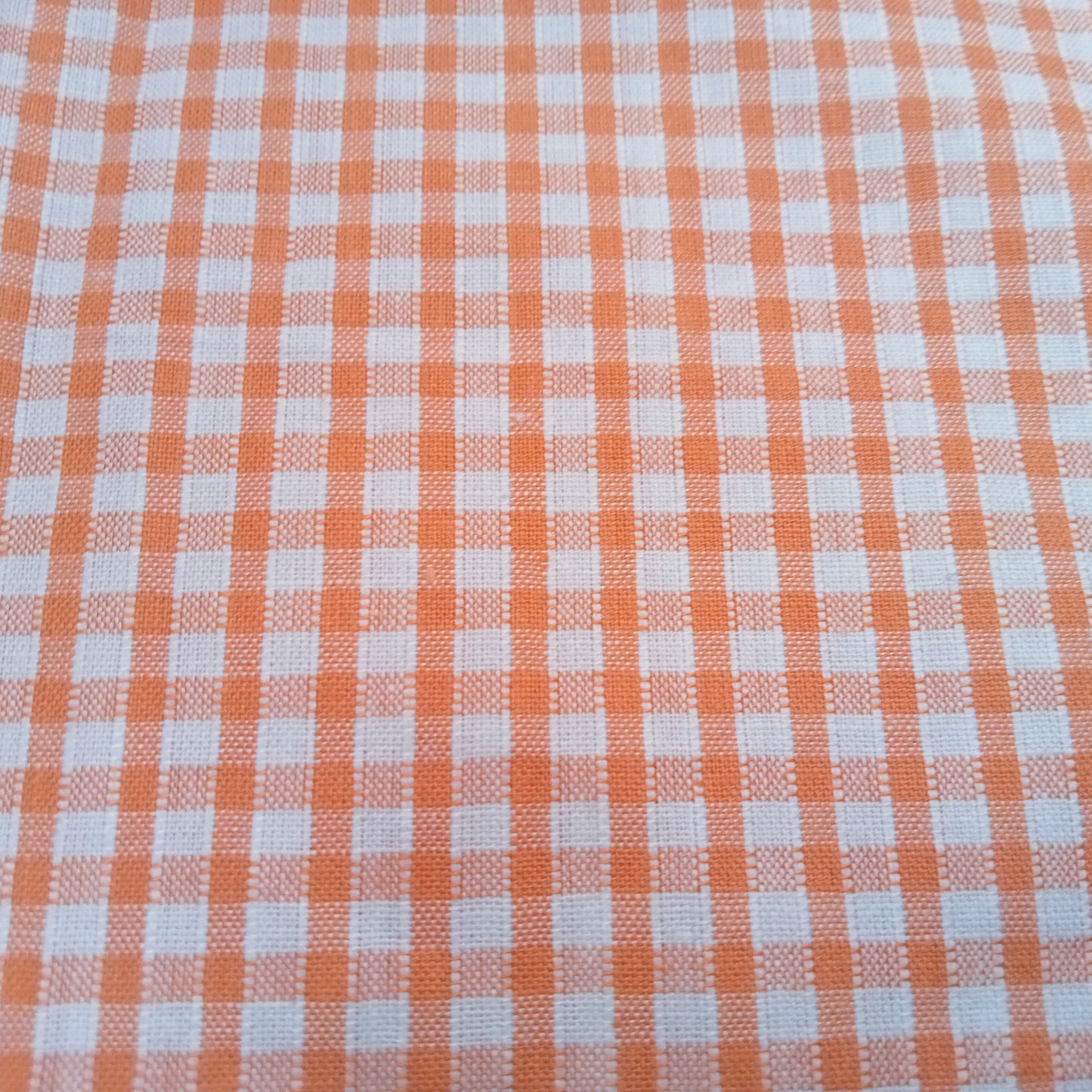 Apricot/white Cotton gingham -1/8" - sold by 1.60mtr