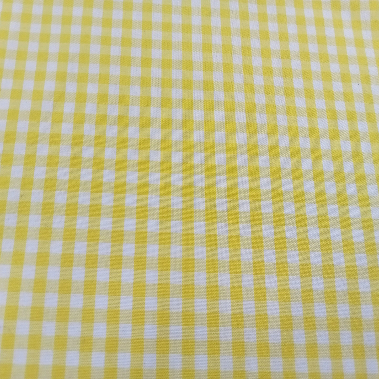 Yellow/white 1/8" poly/cotton gingham - sold by 1/2mtr