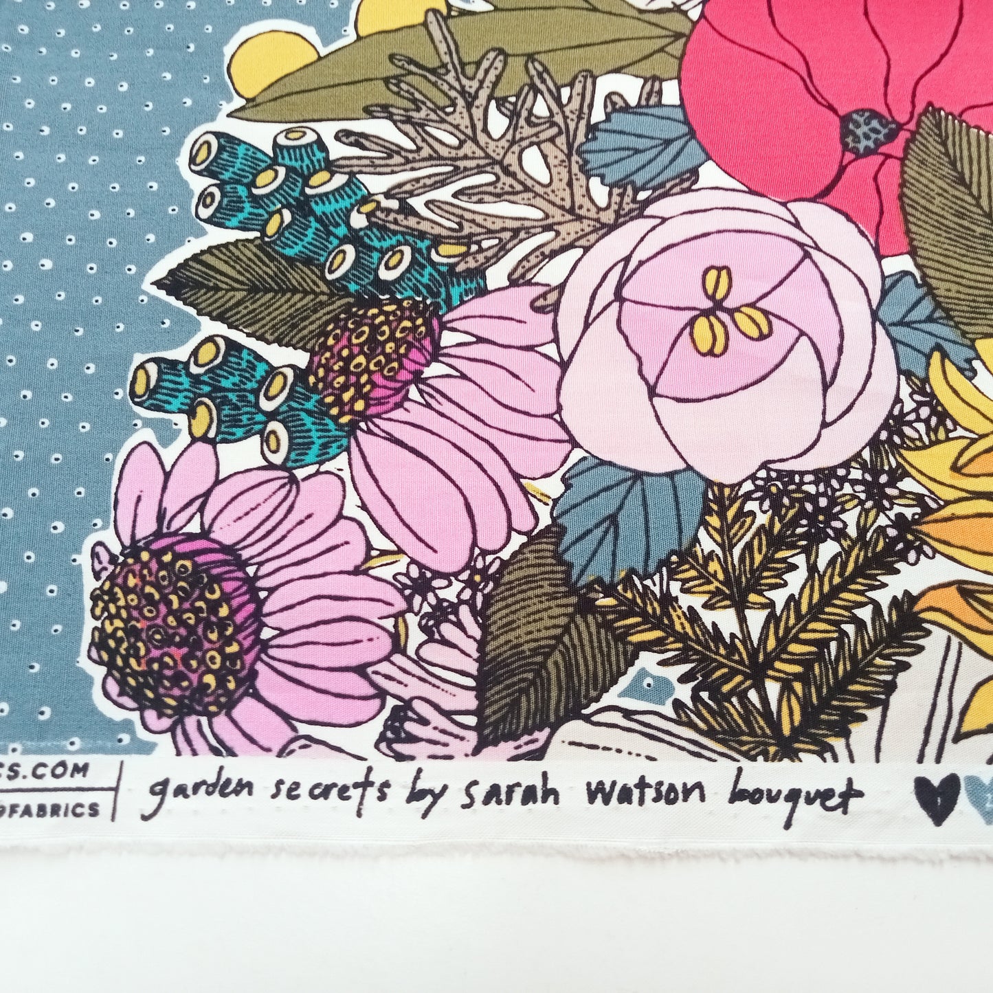 Garden secrets - printed cotton fabric-1.50mtrs