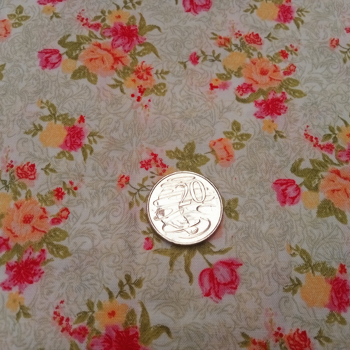 Floral garden woven cotton fabric -1mtr