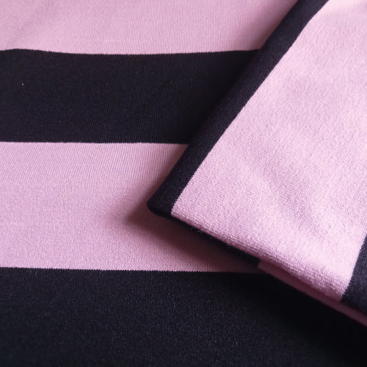 Jasmine - stunning striped knit - musk/charcoal