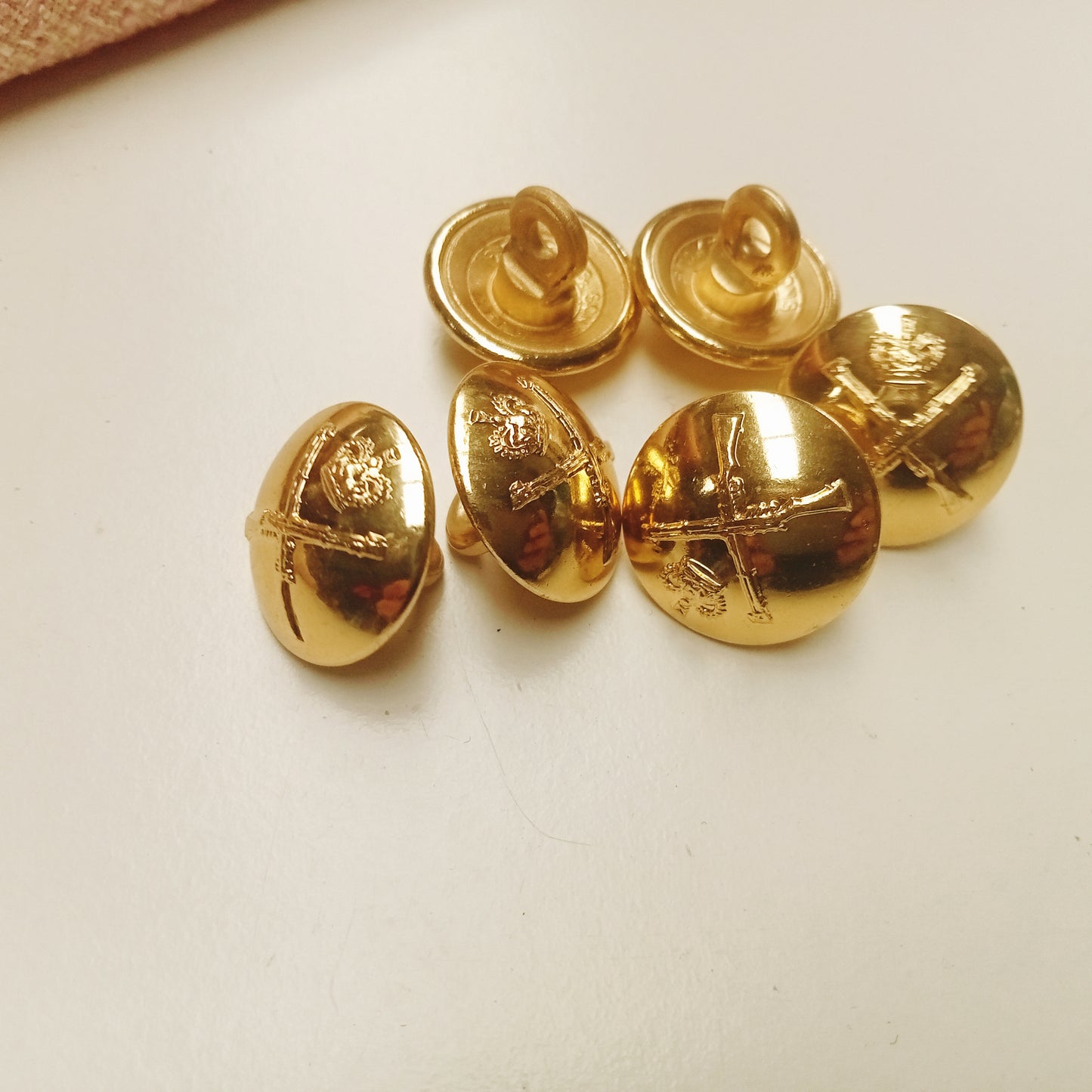 Gold shank metal buttons - 2