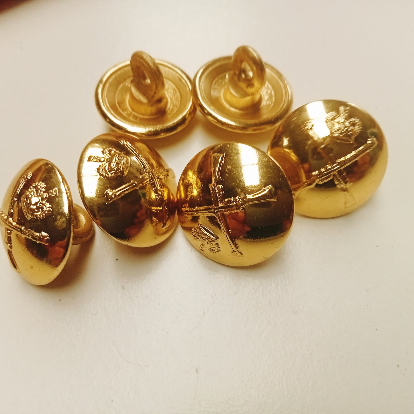 Gold shank metal buttons - 2
