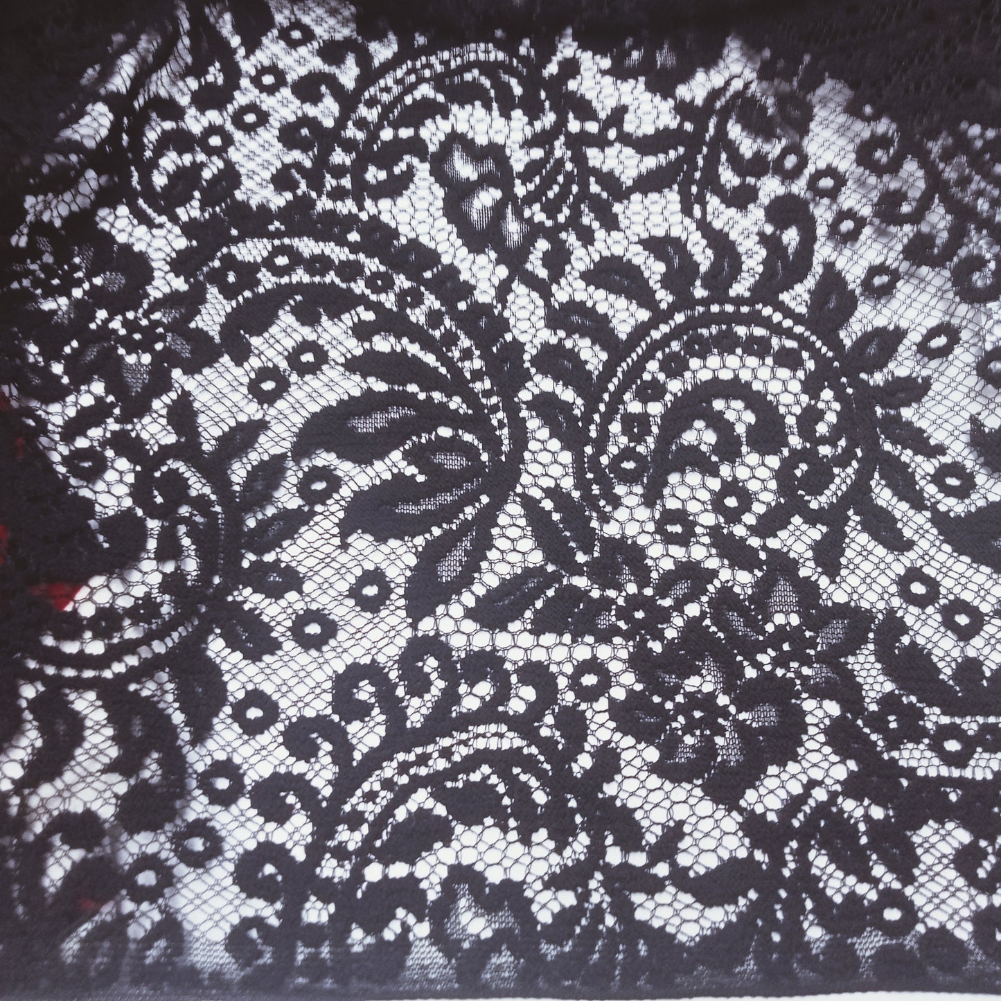 Worship Jacquard lace- black - sold by 1/2mtr