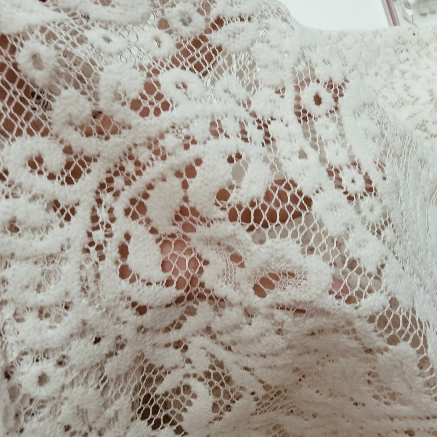 Worship- Ecru Jacquard lace - sold by 1/2mtr