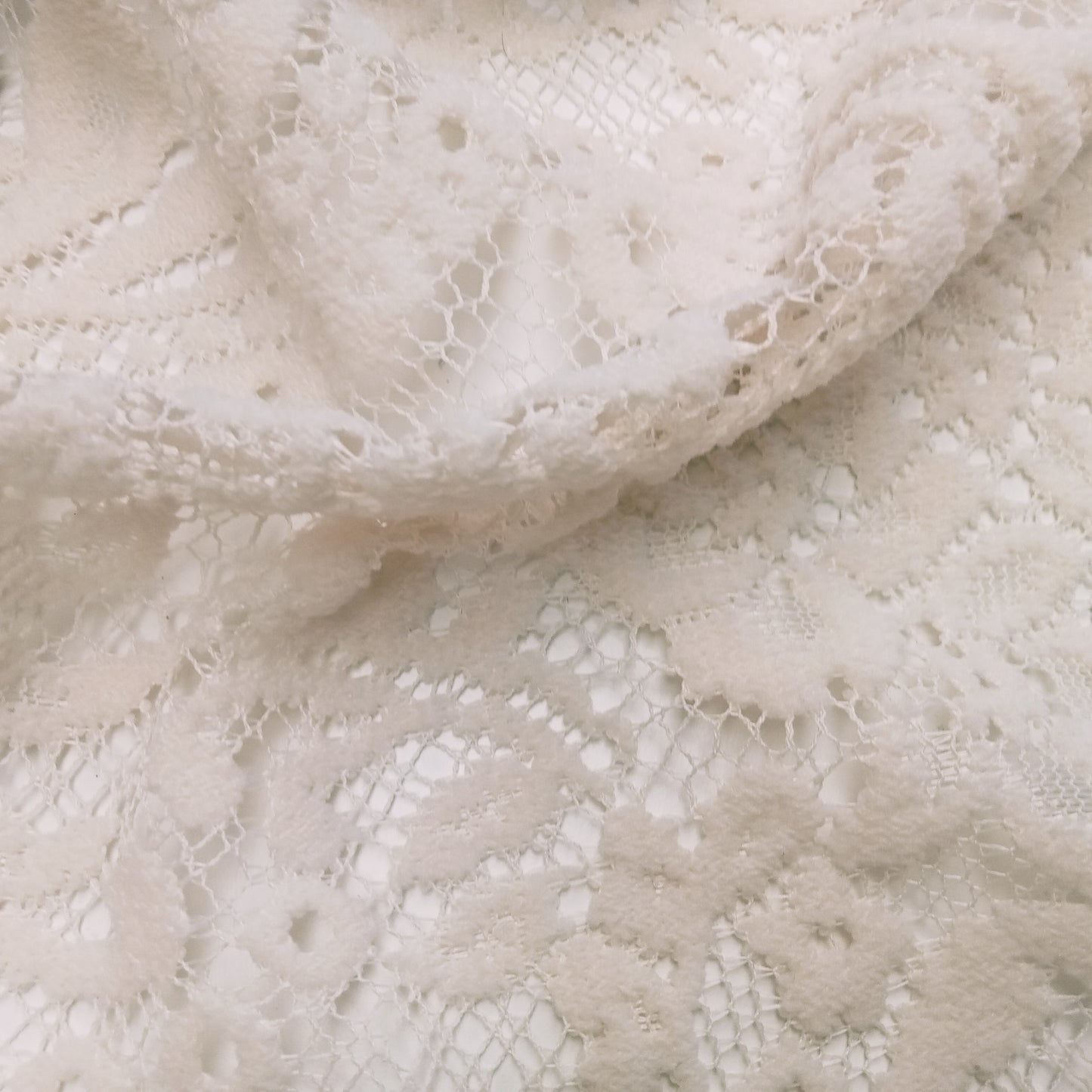 Worship- Ecru Jacquard lace - sold by 1/2mtr