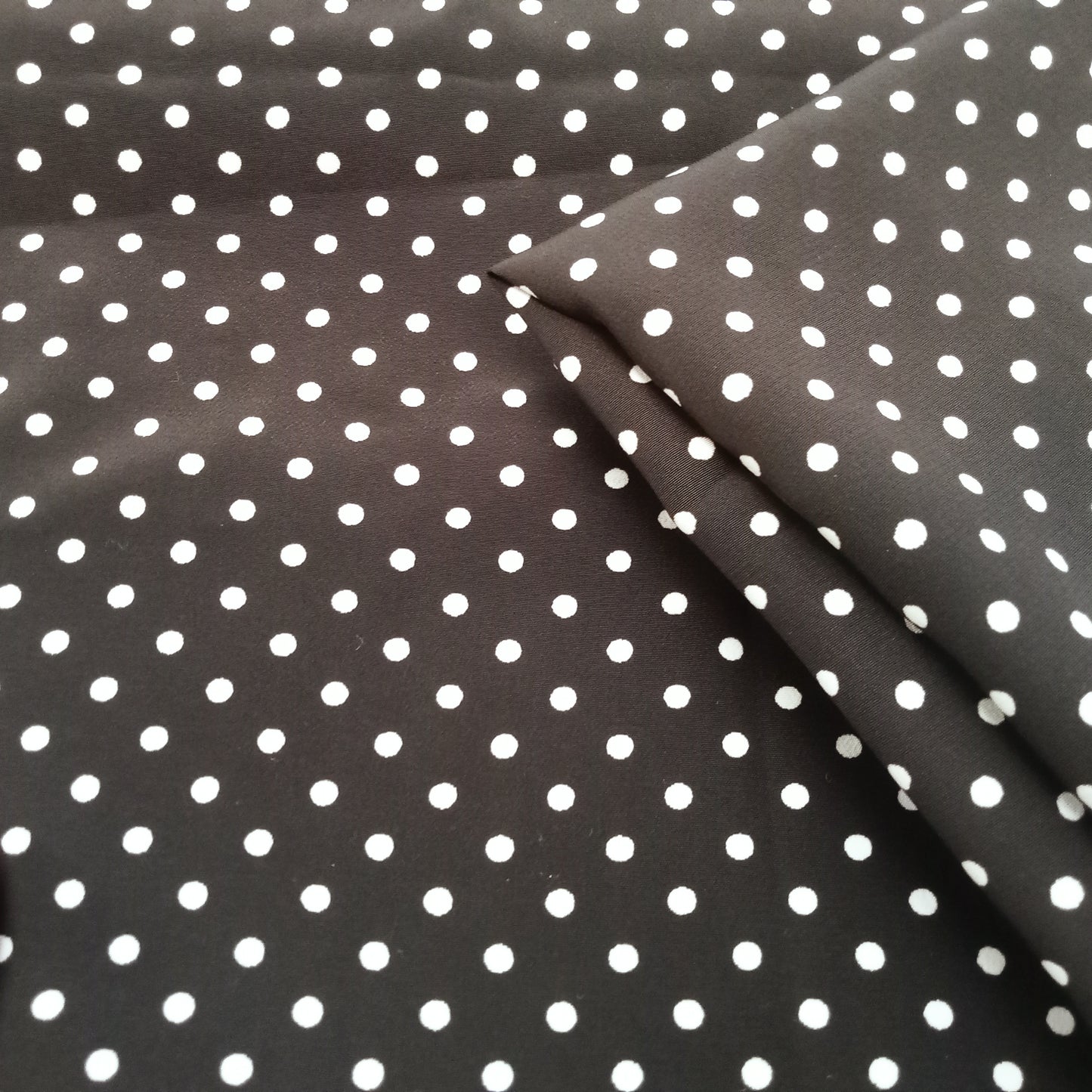 Polka dot woven satin fabric - sold by 1/2mtr