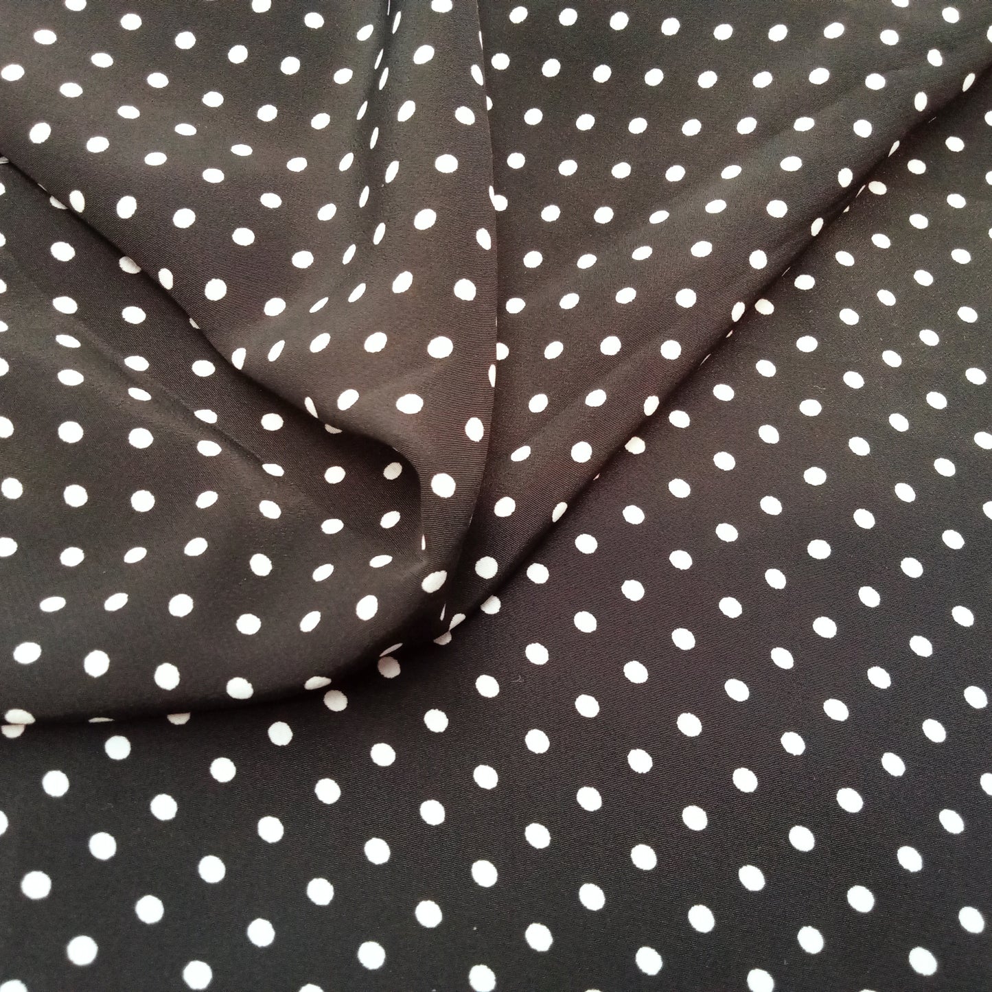Polka dot woven satin fabric - sold by 1/2mtr