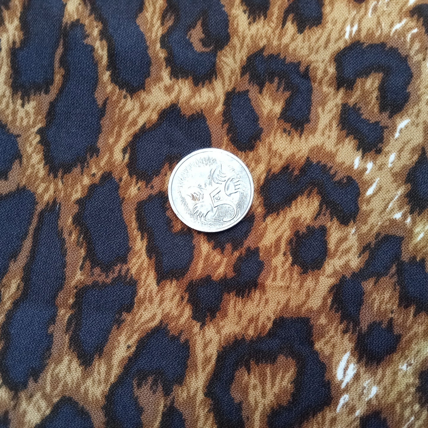 Cheetah printed faille fabric - 2.00mtrs