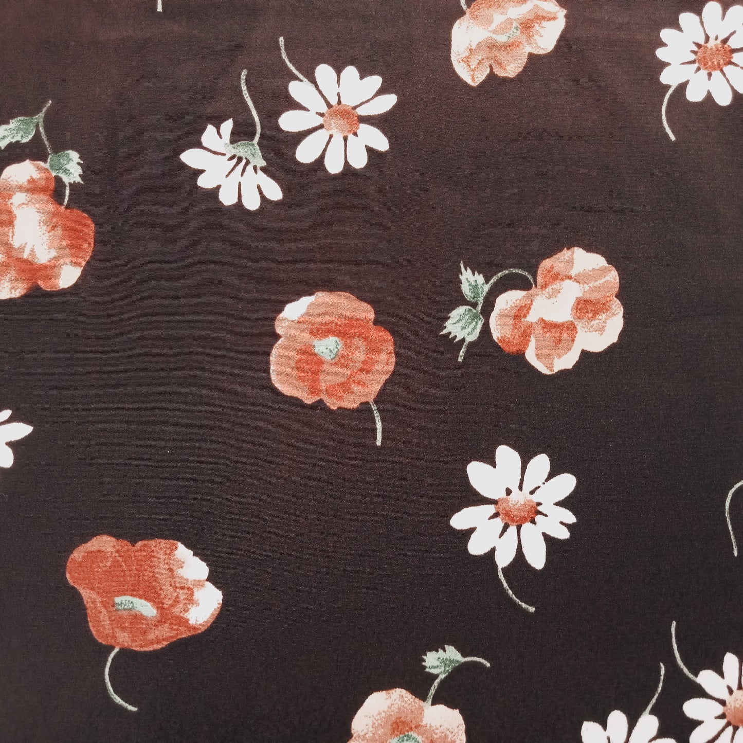 Floral printed crepe woven fabric - 1.82mtrs